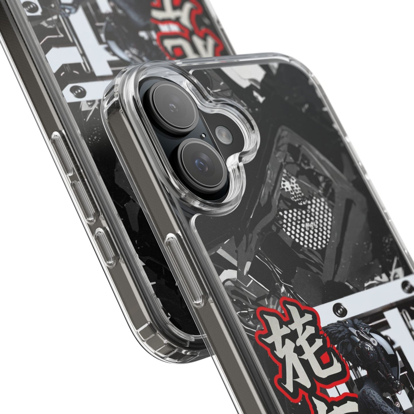 Clear Phone Case with Stylish Graphic Design for Tech Enthusiasts