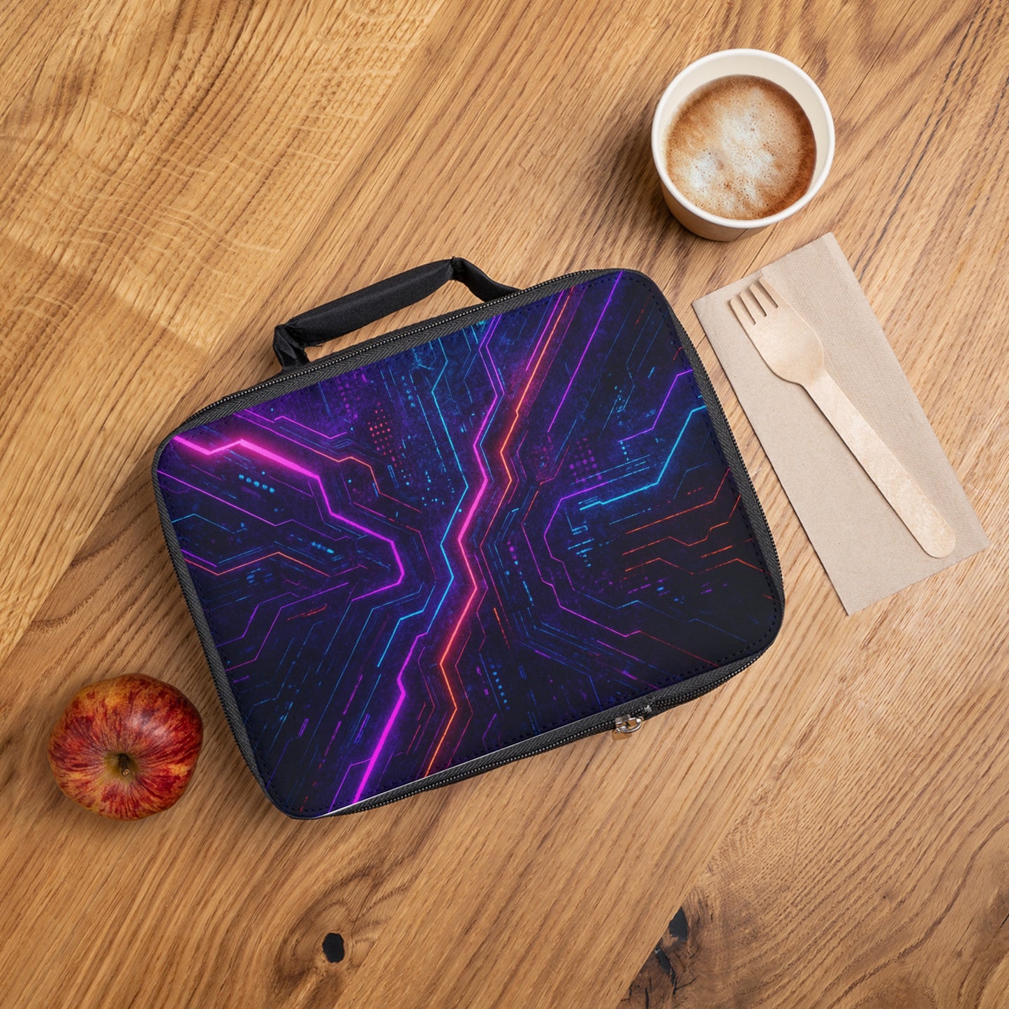 Futuristic Lunch Bag | Insulated Tote for School, Work, Picnic, Tech Enthusiasts, Unique Gift Idea