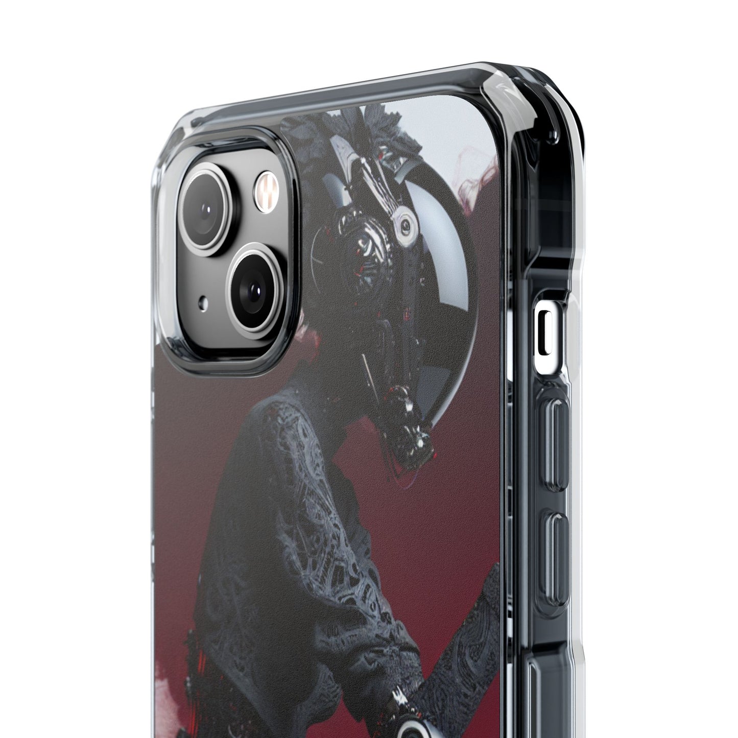 Cyber Design Magnetic Phone Case, Clear Mobile Cover, Gothic Style, Halloween Gift, Celestial Protection Accessory