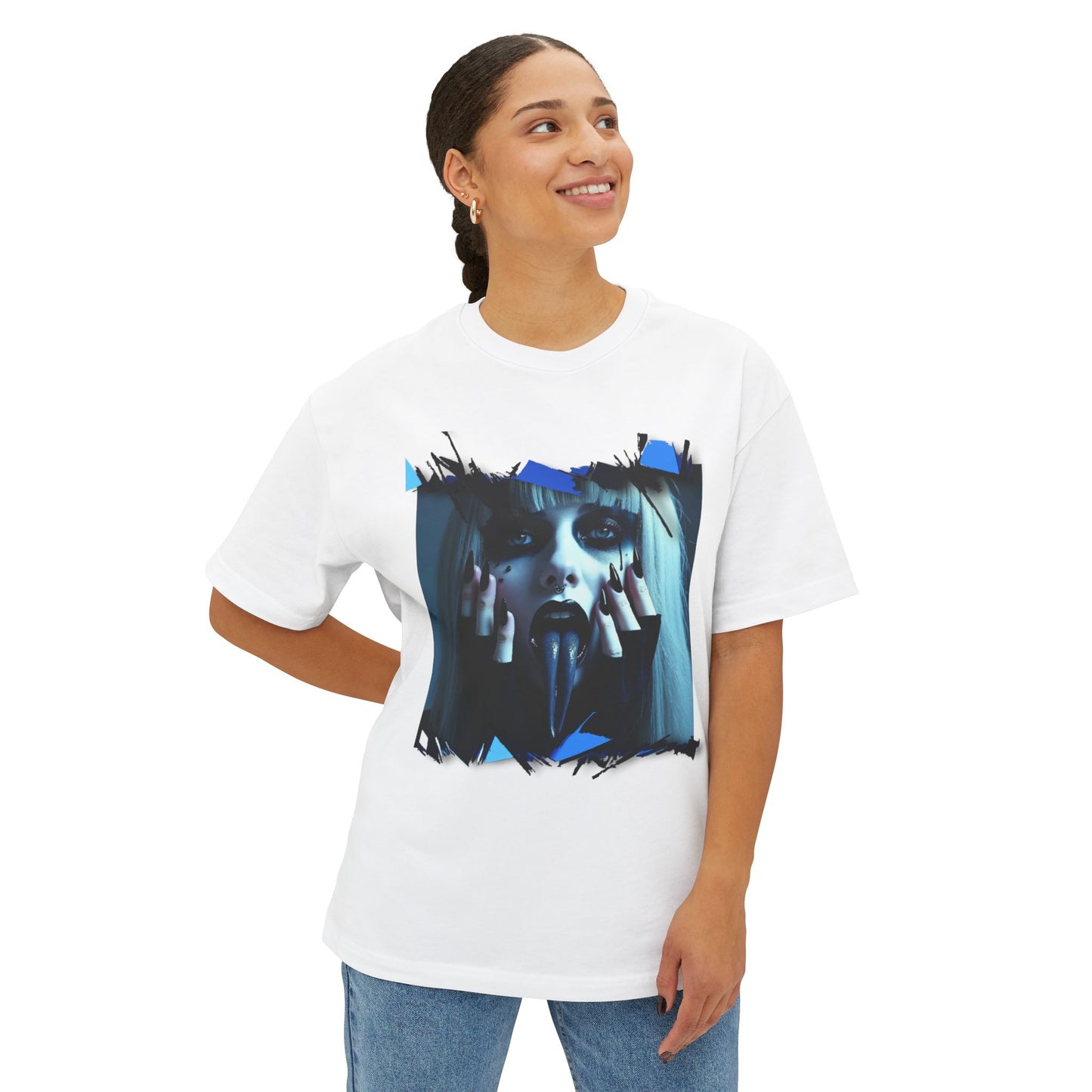 Edgy Oversized Tee - Unisex Graphic Shirt, Streetwear Fashion, Unique Gift for Him/Her, Casual or Trendy Look, Art Enthusiast Apparel
