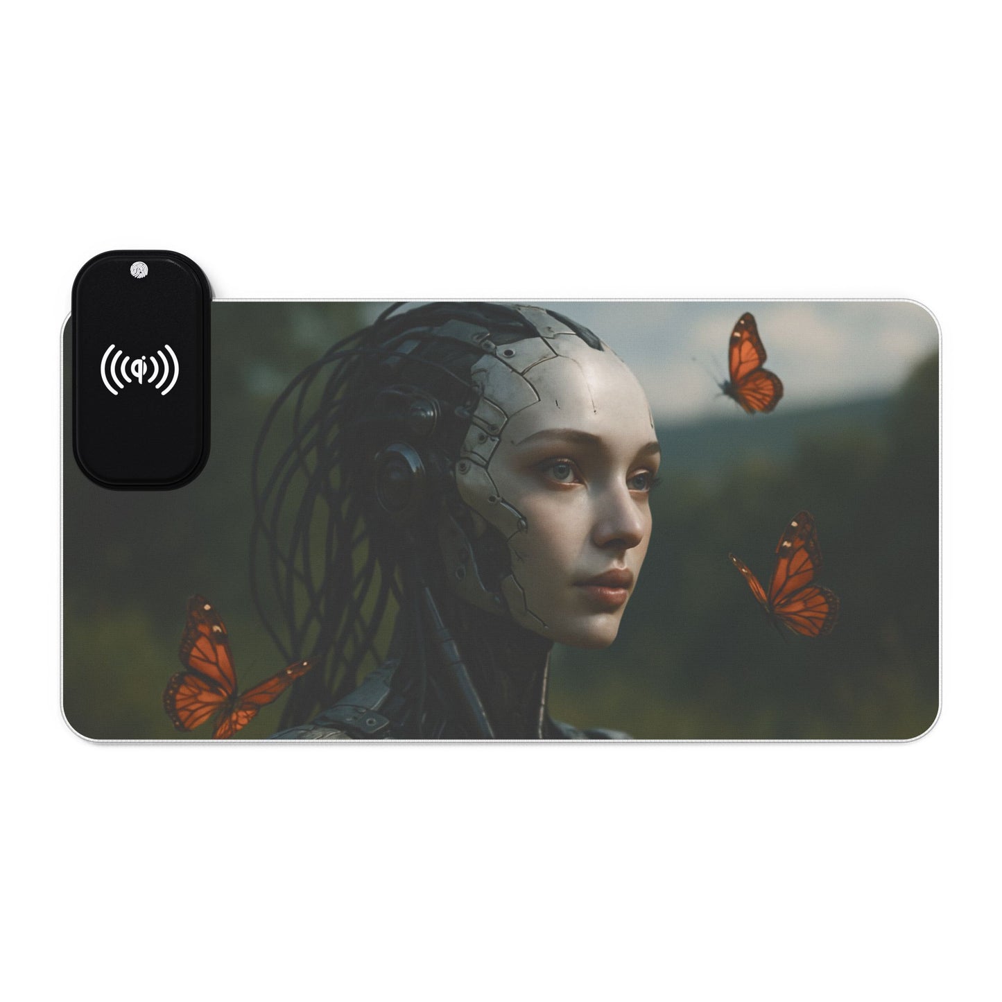 LED Gaming Mouse Pad with Wireless Charging | LED Desk Accessory, Gamer Gift, Tech Decor, Office Organizer, Home Office Essentials