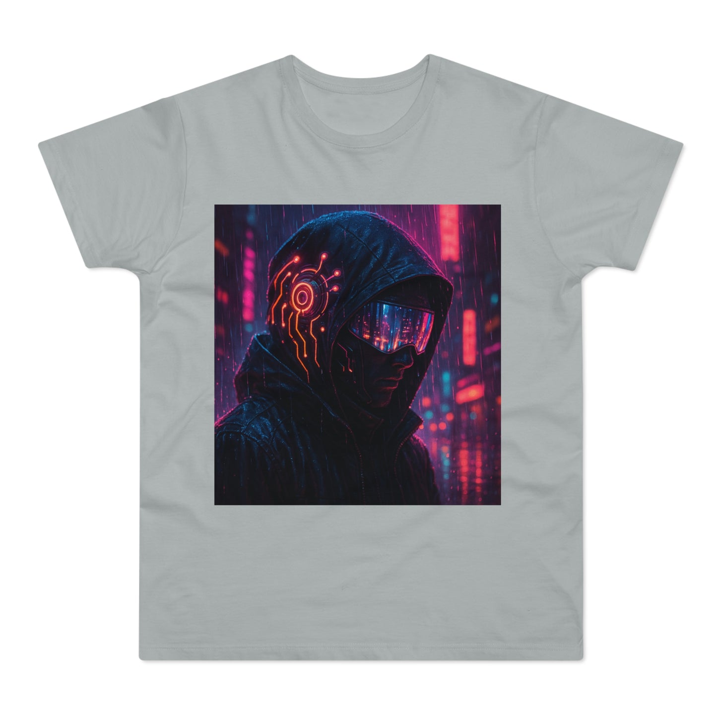 Cyberpunk Graphic Tee for Men & Women, Futuristic Streetwear, Perfect Gift for Gamers, Casual Wear for Tech Enthusiasts, Urban Style T-Shirt