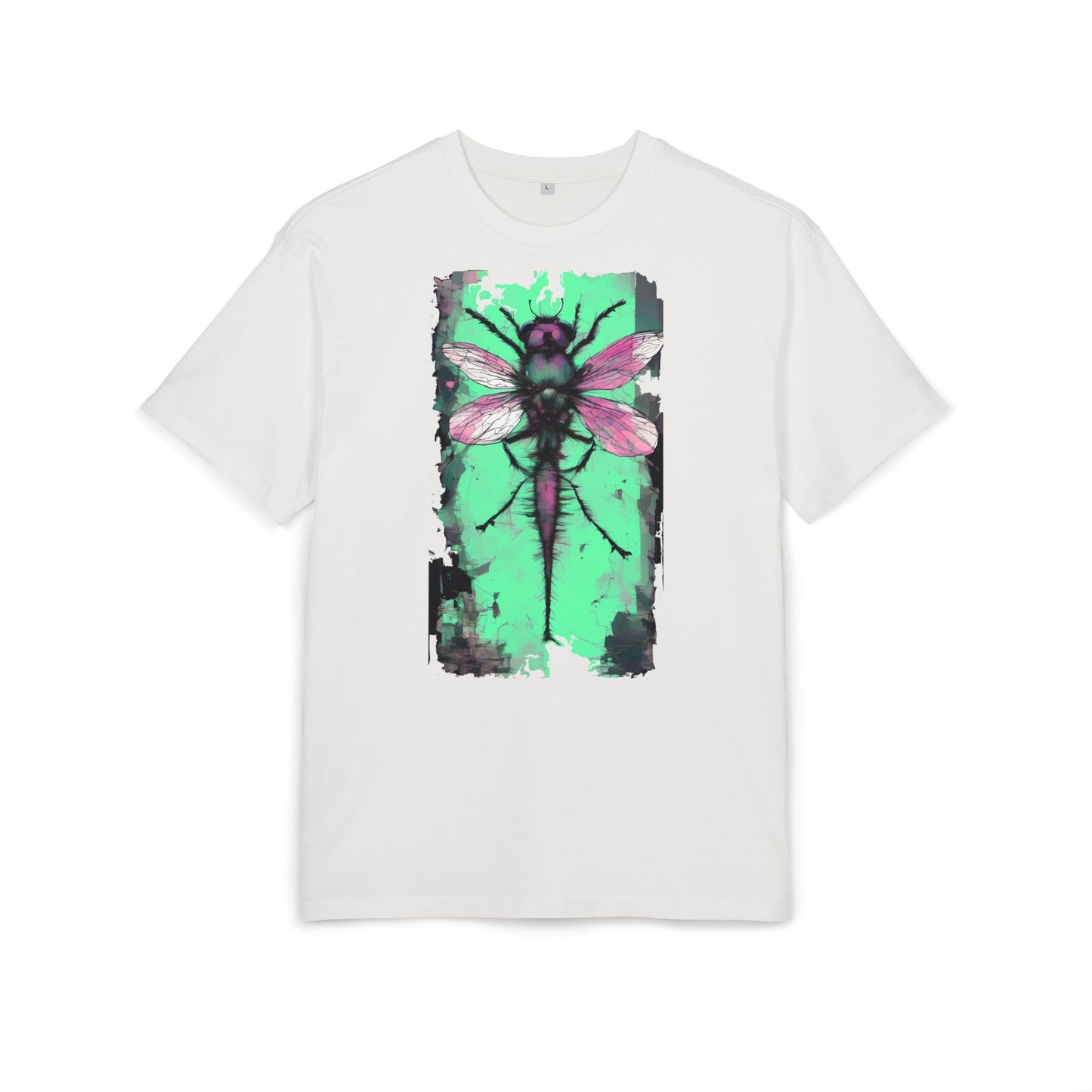 Botanical Dragonfly Tee - Nature-Inspired Unisex Oversized Shirt, Boho Style, Eco-Friendly Gift, Relaxed Summer Top, Unique Graphic Tee
