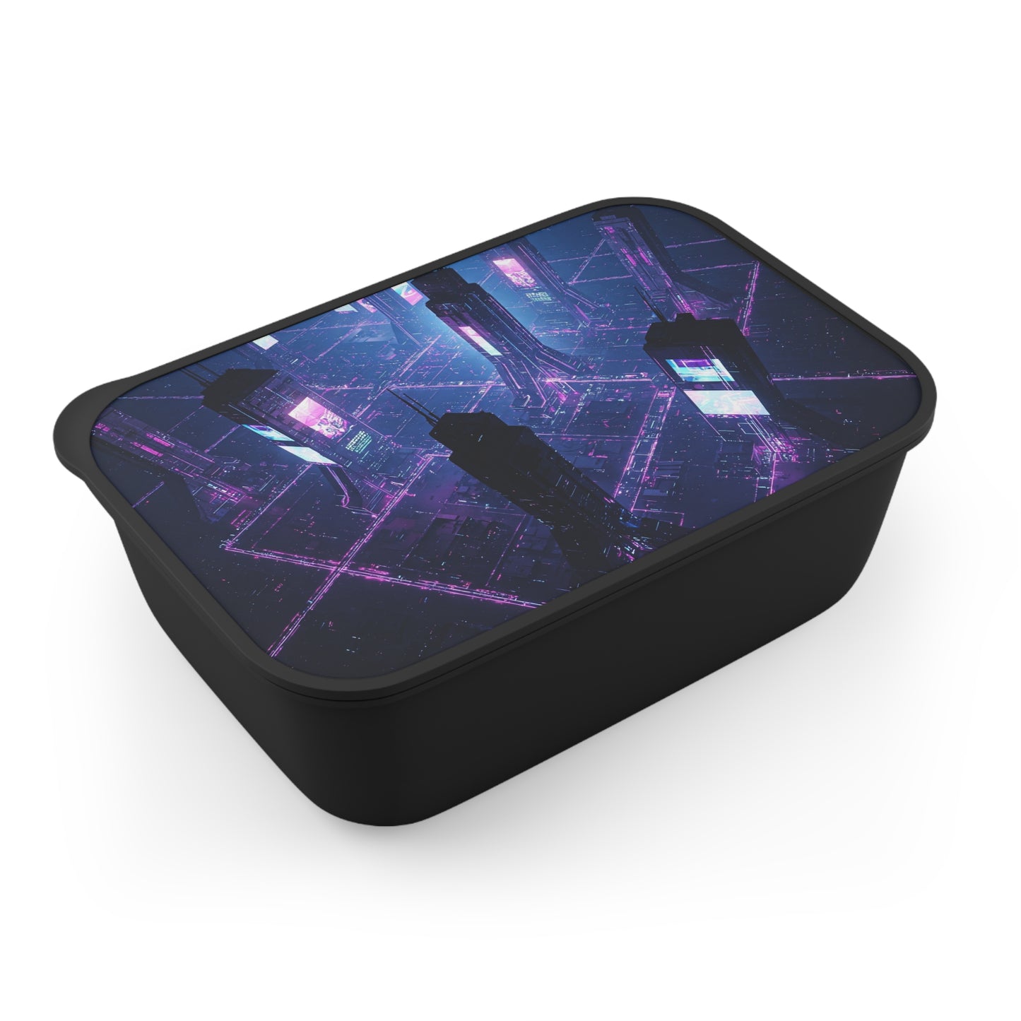 Futuristic Bento Box, Eco-Friendly Lunch Container, Stylish Meal Prep, Gift for Foodies, Sci-Fi Lunchbox with Utensils
