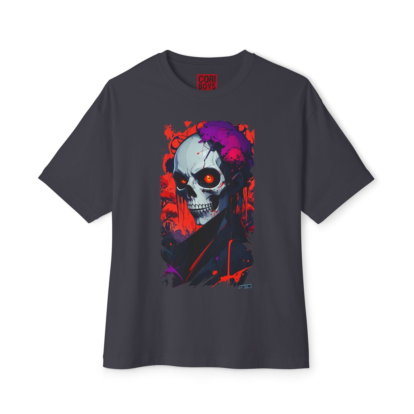 Edgy Skull Graphic Tee, Oversized T-Shirt for Casual Wear, Halloween Costume, Streetwear Fashion, Unisex Gift Idea