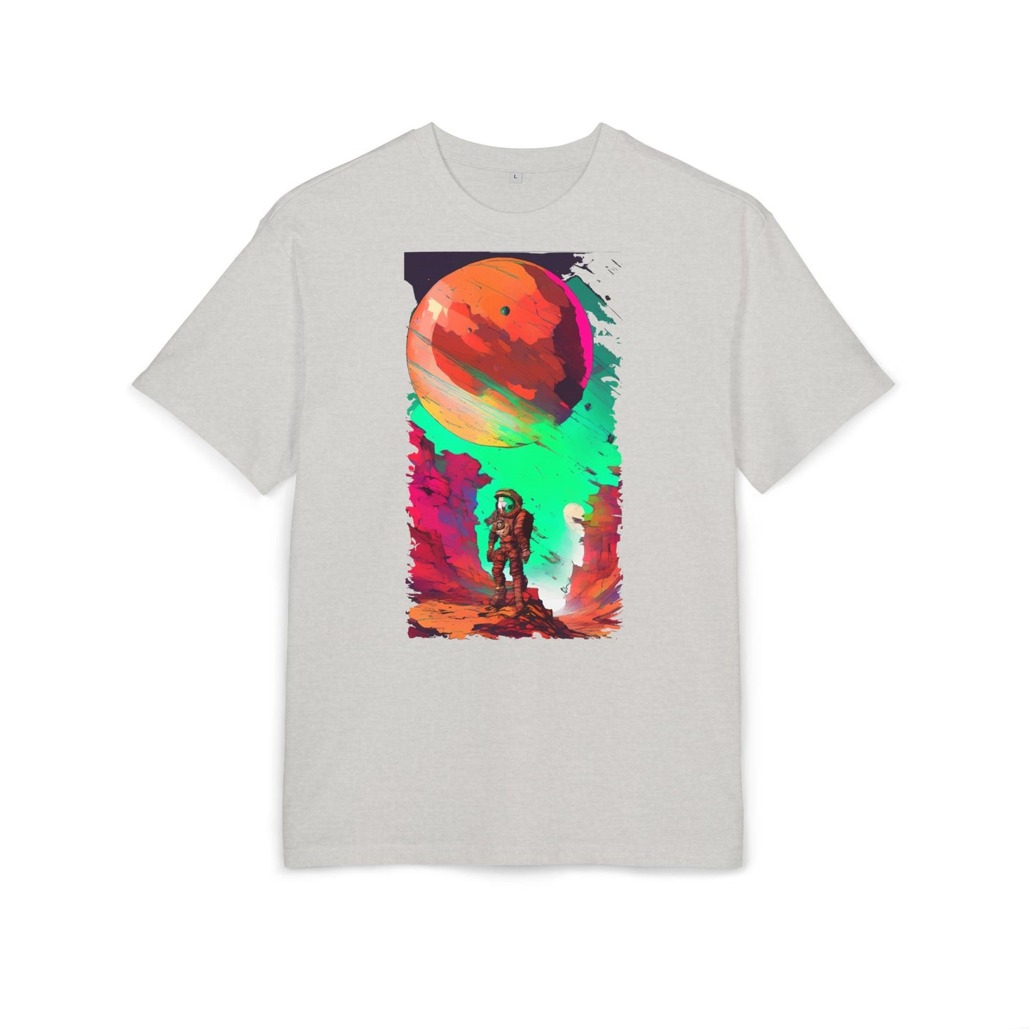 Cosmic Adventure Unisex Heavy Oversize Tee - Perfect for Space Lovers, Casual Style, Gift for Her, Him, Unique Graphic Tee, Sci-Fi Fashion