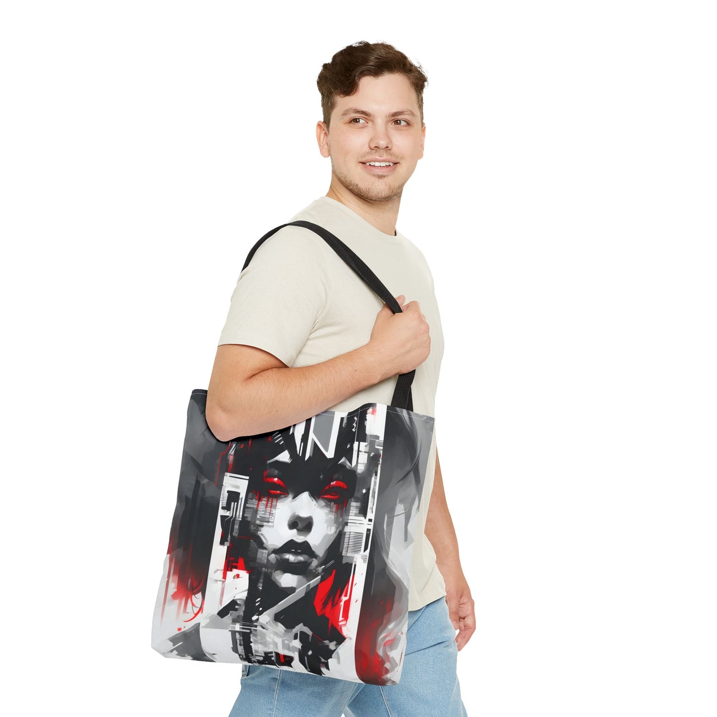 Artistic Tote Bag, Trendy Carry-All, Unique Art Bag, Everyday Tote, Fashionable Shopping Bag, Gift for Art Lovers, Colorful Canvas Bag