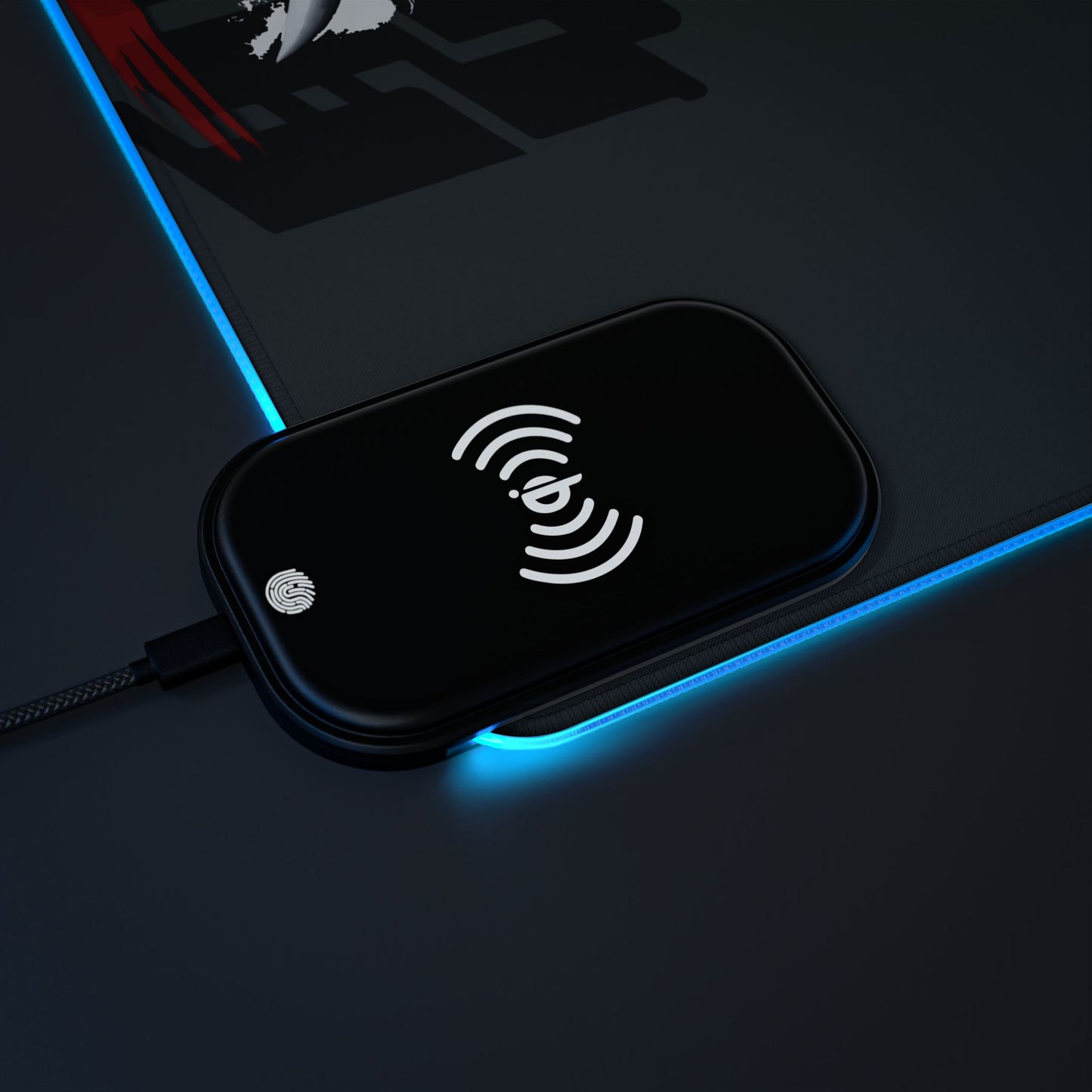 LED Gaming Mouse Pad with Wireless Charging - Stylish & Functional for Gamers, Desk Accessories, Computer Setup, Gift Ideas, Modern Decor