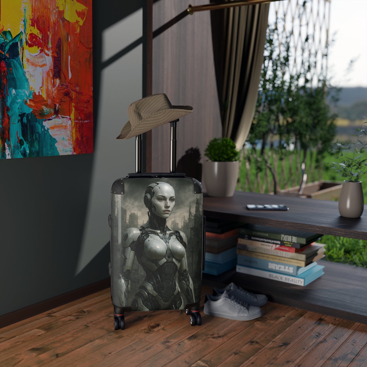 Futuristic Robot Suitcase | Travel Gear, Luggage, Gift for Tech Lovers, Adventure Bag, Unique Travel Accessories