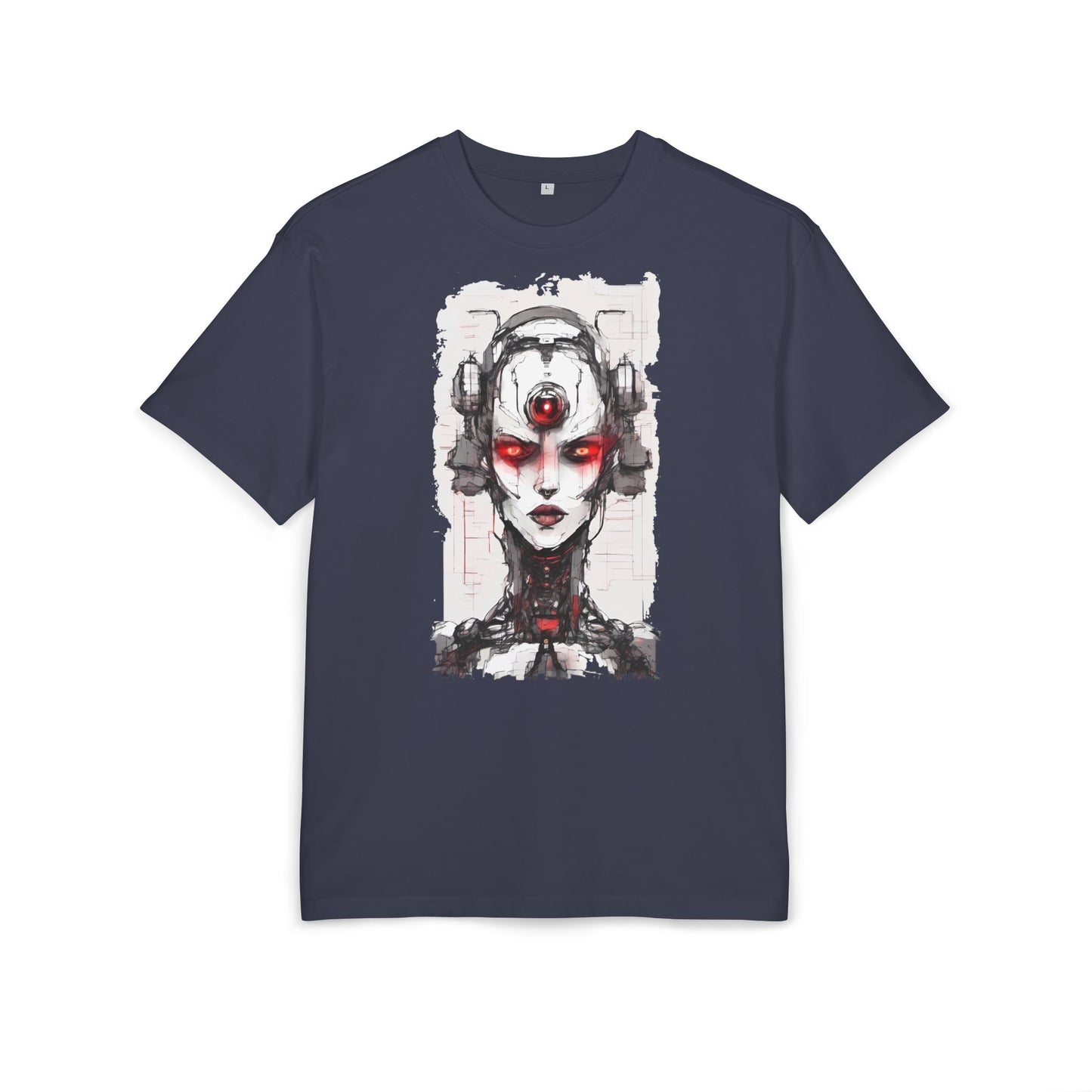Futuristic Graphic Tee, Cyberpunk Oversized T-Shirt, Unisex Retro Style, Streetwear Top, Gift for Tech Lovers, Summer Casual Wear