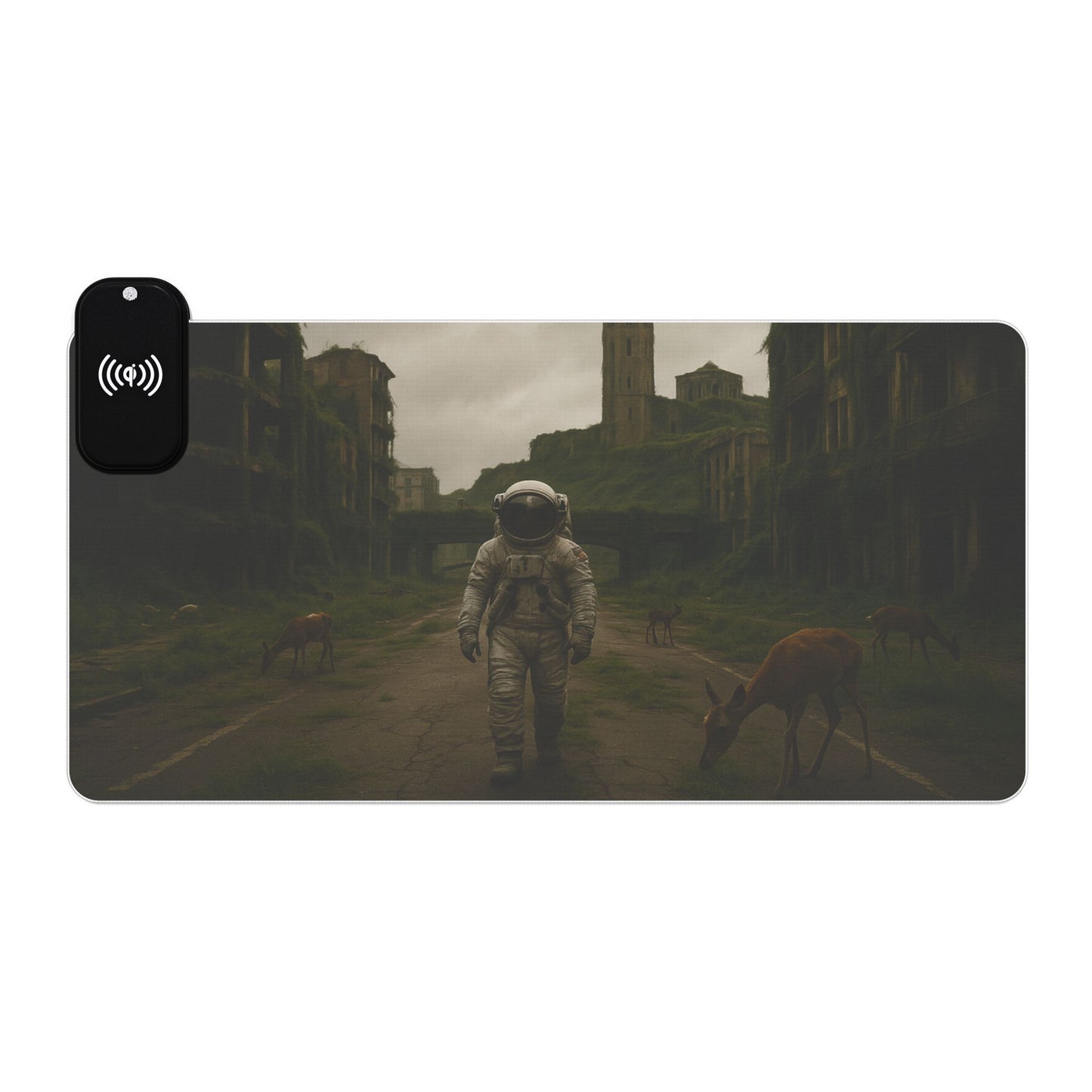 LED Gaming Mouse Pad with Wireless Charging - Futuristic Desktop Decor, Gamer Gift, Office Essentials, Aesthetic Accessories, Tech Gadgets