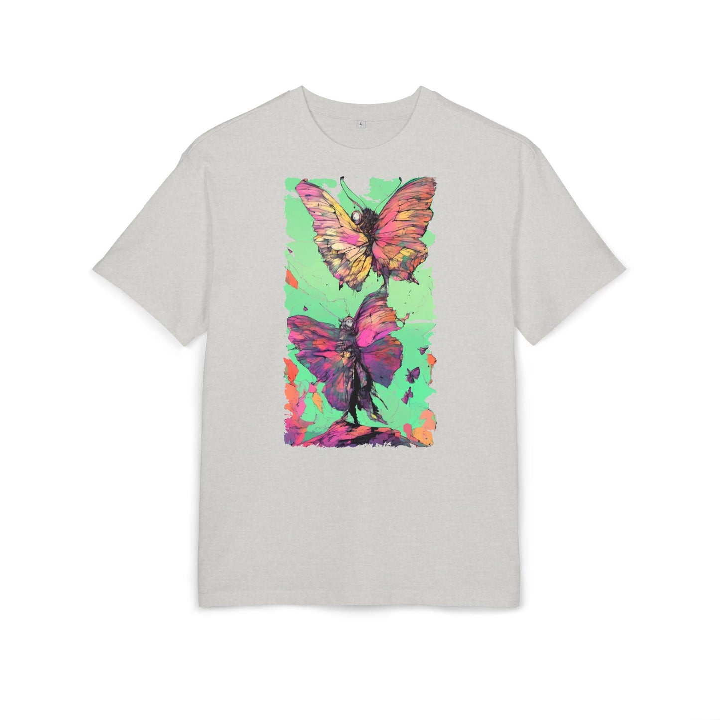 Colorful Butterfly Oversized Tee | Boho Style Tee, Spring Fashion, Nature Lover Gift, Festival Wear, Unique Graphic Shirt