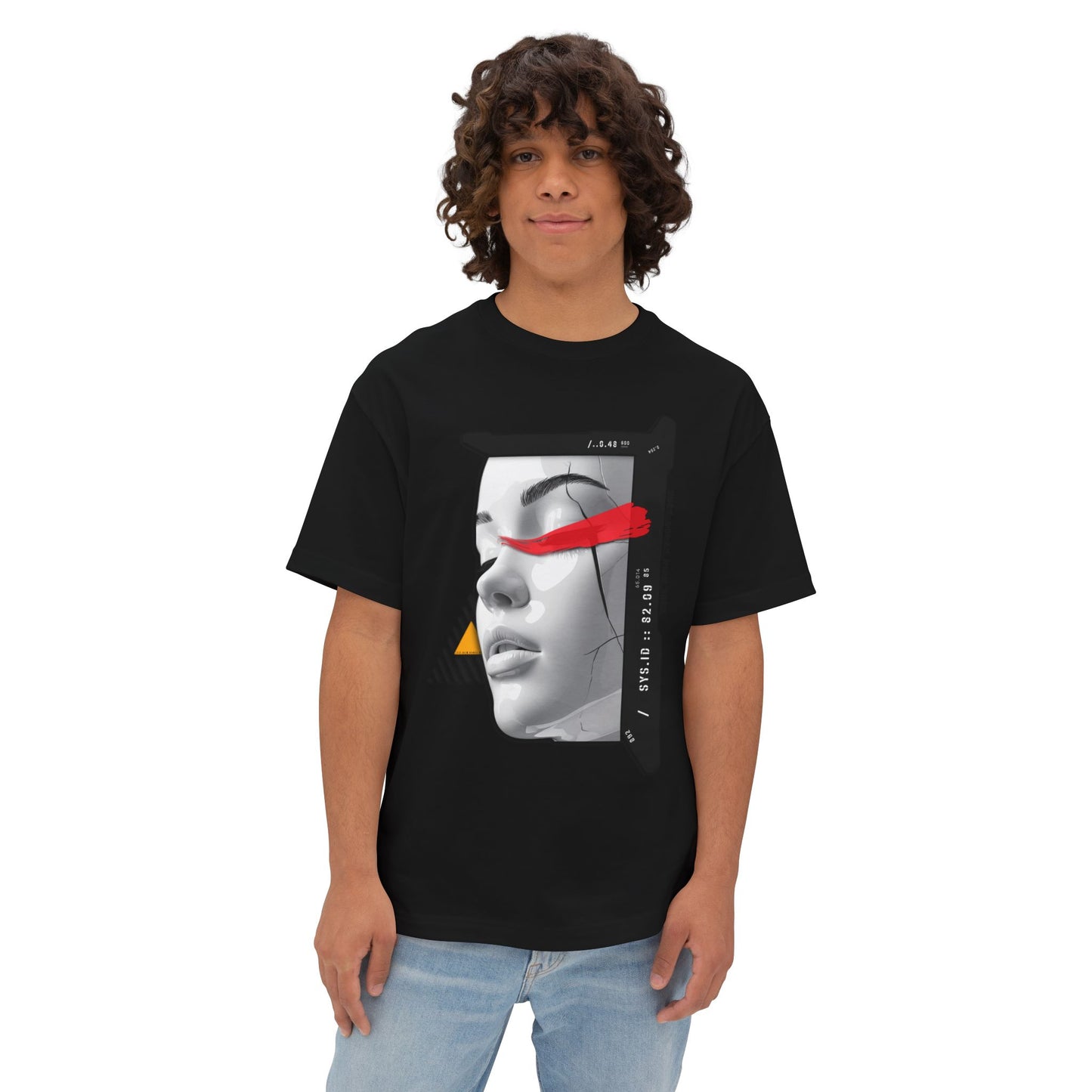 Chic Graphic Oversized Tee - Casual Wear, Streetwear, Art Tee, Gift for Her, Fashionable Comfort Wear