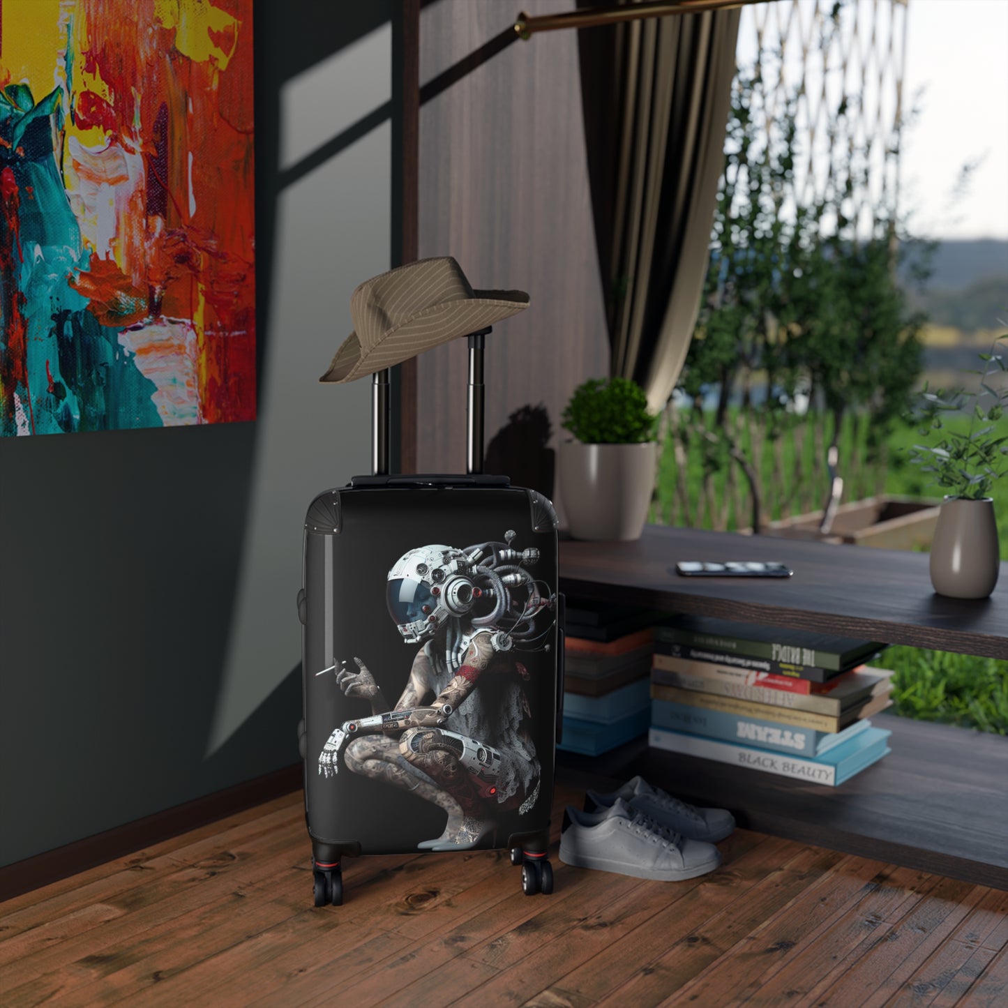 Stylish Travel Suitcase with Futuristic Design - Perfect for Adventurers
