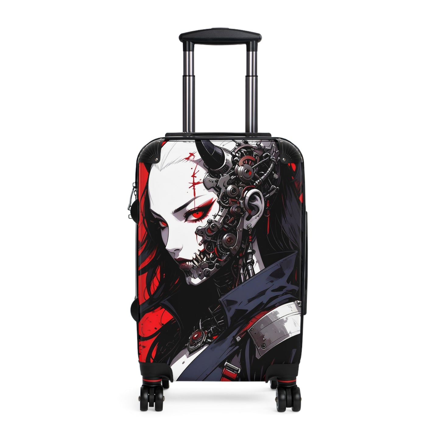 Gothic Style Travel Suitcase, Unique Luggage, Edgy Carry-On, Anime Inspired Bag, Gift for Travelers