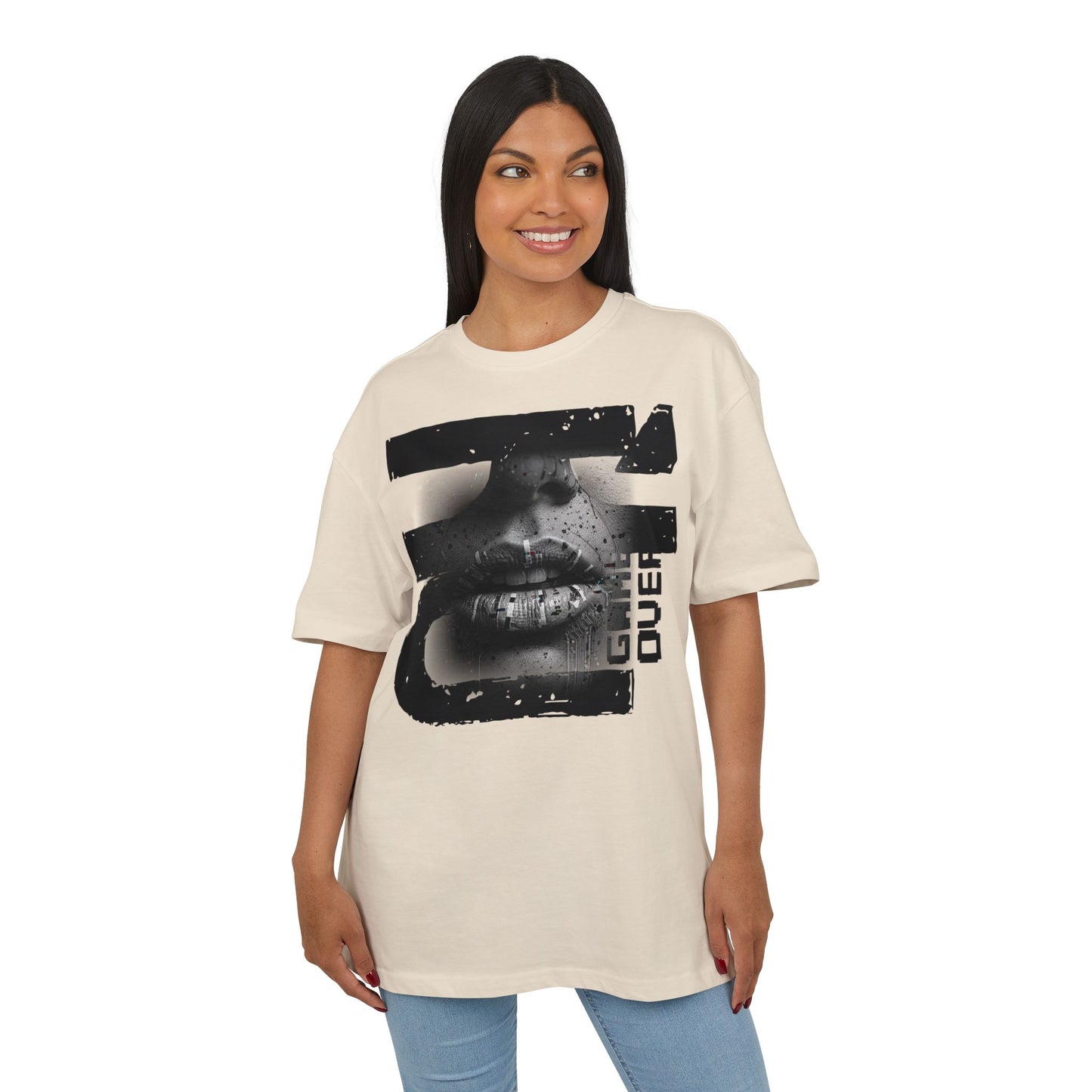 Gamer Unisex Oversized Tee - Game Over Graphic Tee