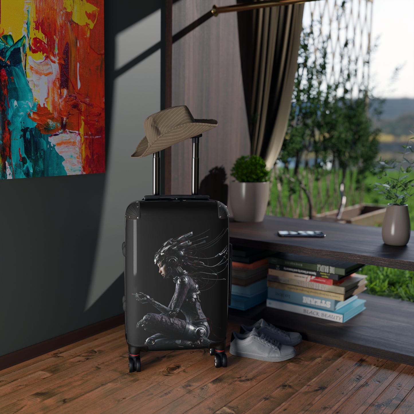 Stylish Travel Suitcase with Futuristic Design - Perfect for Adventurers