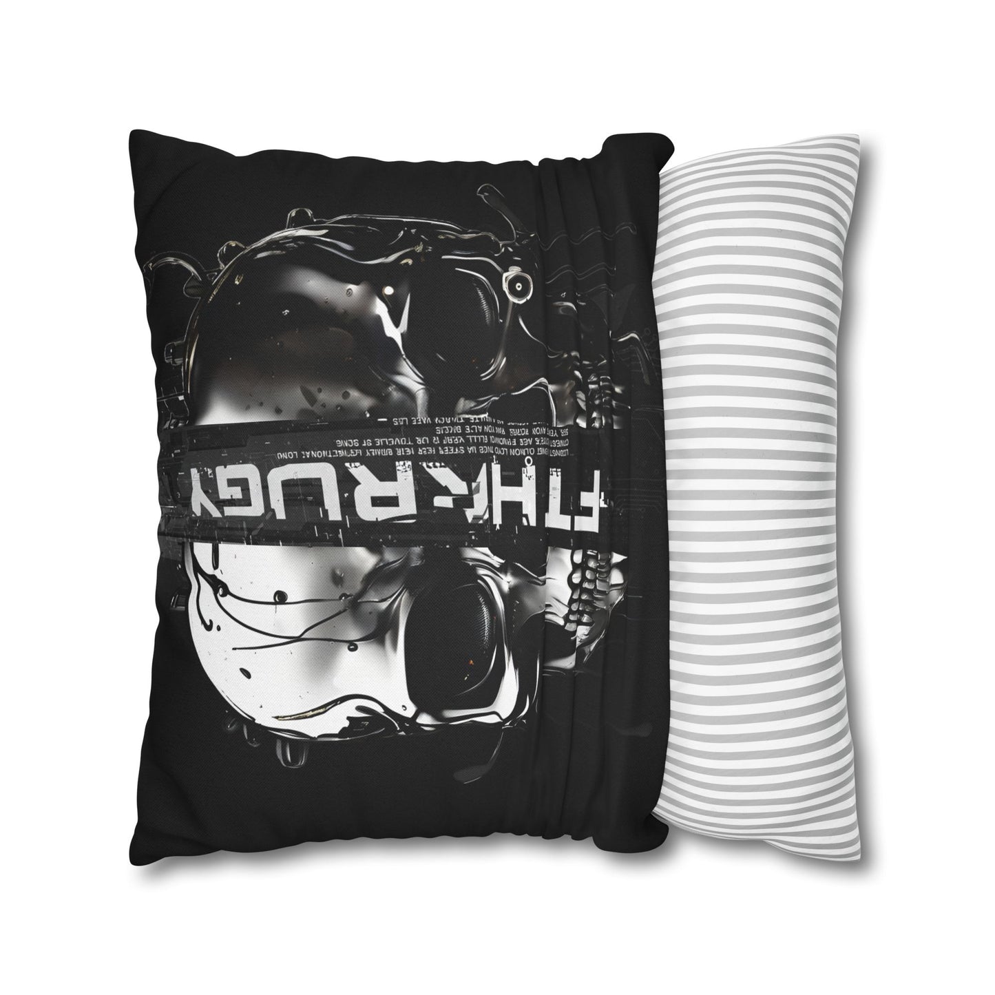 Gothic Skull Pillowcase - Edgy Home Decor, Alternative Gift, Bedroom Accent, Halloween Decor, Boho Pillow Cover