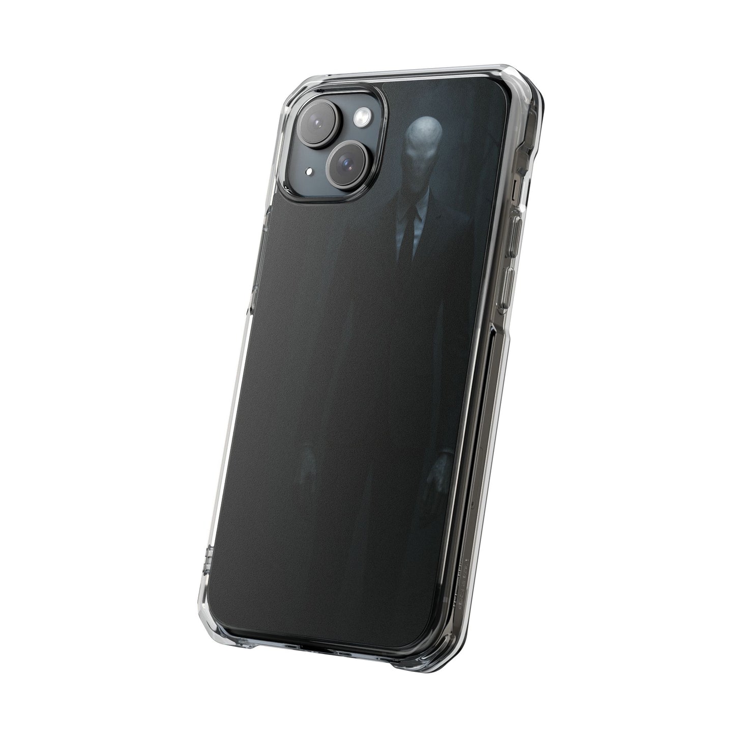 Sleek Phone Case with Minimalist Horror Design of Slenderman, Slim Protective Case, Unique Gift for Horror Lovers, Clear Impact-Resistant Case