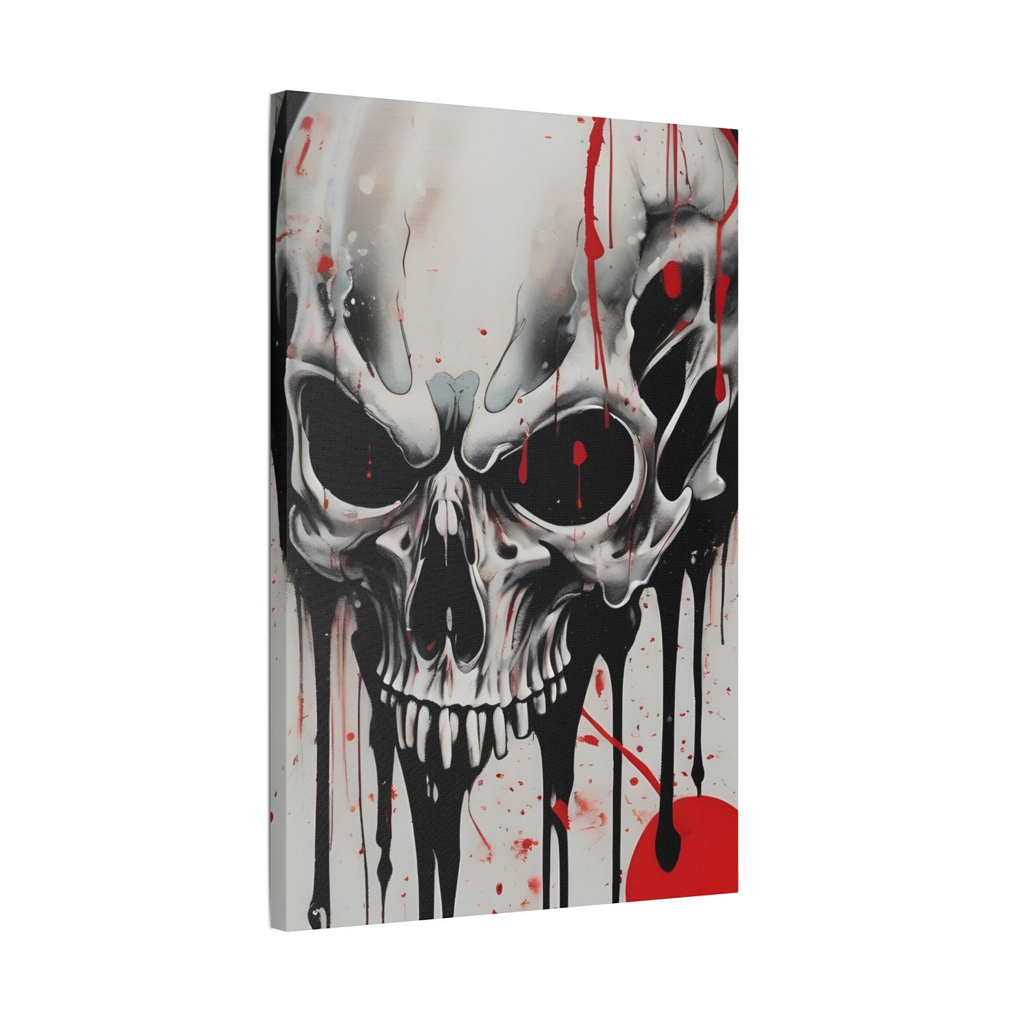 Skull Canvas Art, Edgy Wall Decor for Gothic, Halloween, and Alternative Aesthetics, Perfect for Home or Studio