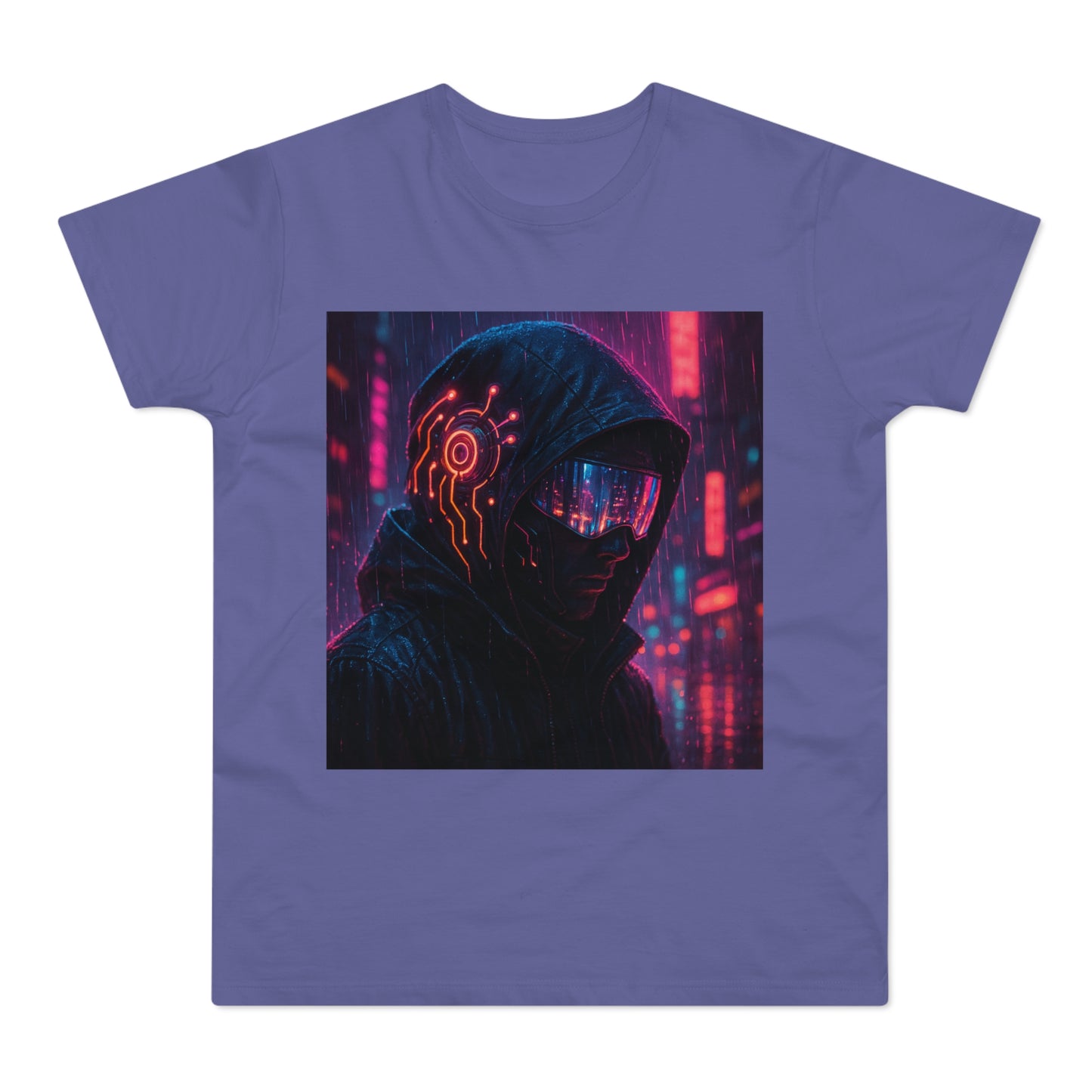 Cyberpunk Graphic Tee for Men & Women, Futuristic Streetwear, Perfect Gift for Gamers, Casual Wear for Tech Enthusiasts, Urban Style T-Shirt