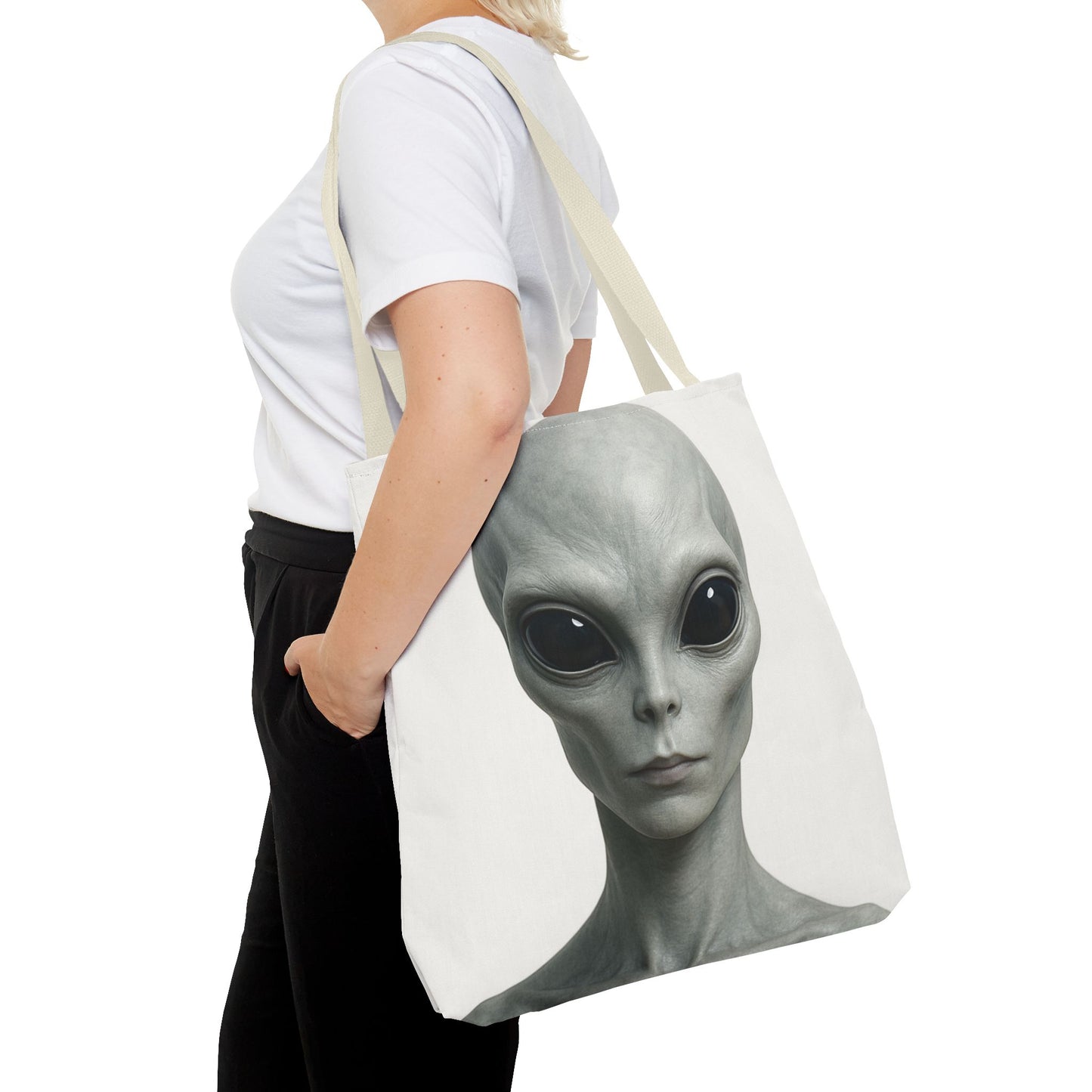 Alien Tote Bag | Intergalactic Style, Eco-Friendly Reusable Bag, Quirky Gift, Space Enthusiast Accessory, Unique Shopping Tote