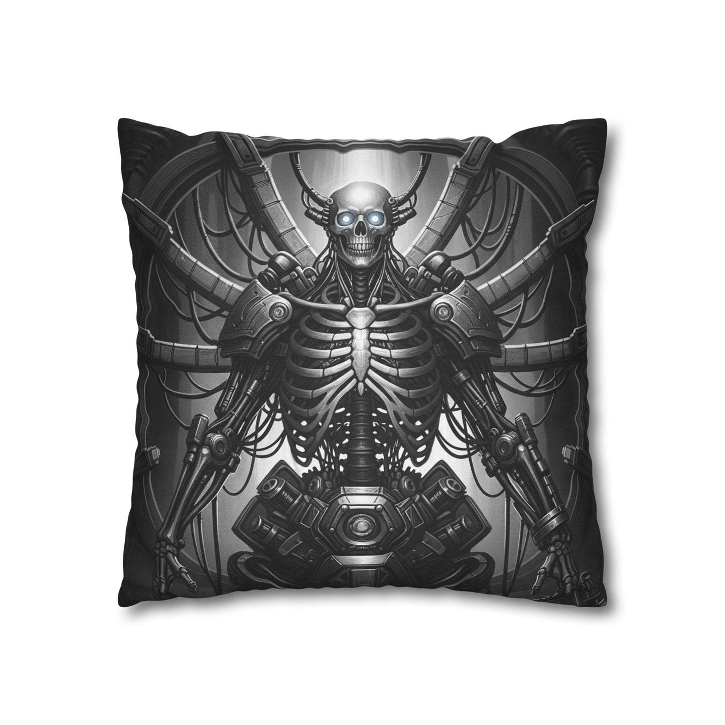Gothic Skeleton Pillowcase - Dark Decor for Halloween, Bohemian Home, Gothic Style, Sofa Cushion, Unique Gift