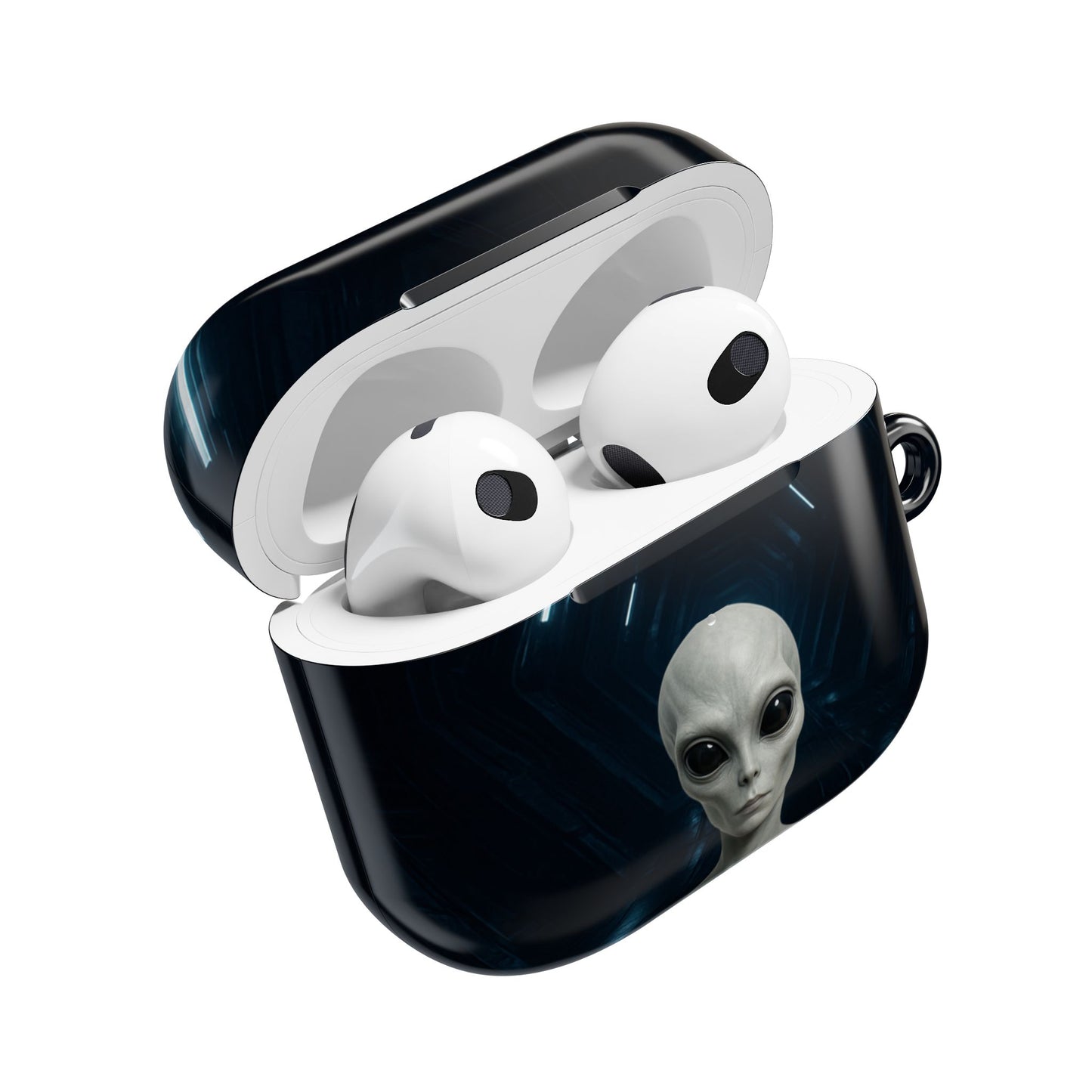 Alien-Themed AirPod Case, Funky Wireless Earbud Cover, Sci-Fi Gift for Music Lovers, Unique Tech Accessory, Halloween Present, Trendy Gadget