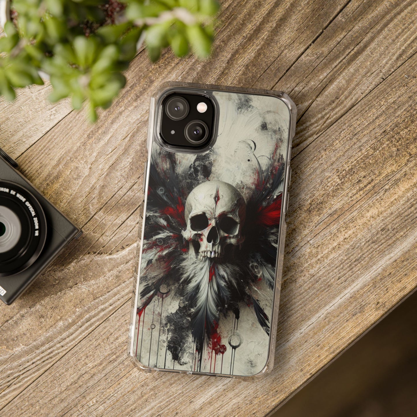 Gothic Skull Phone Case, Unique iPhone Cover, Edgy Smartphone Protector, Halloween Gift, Alternative Accessories