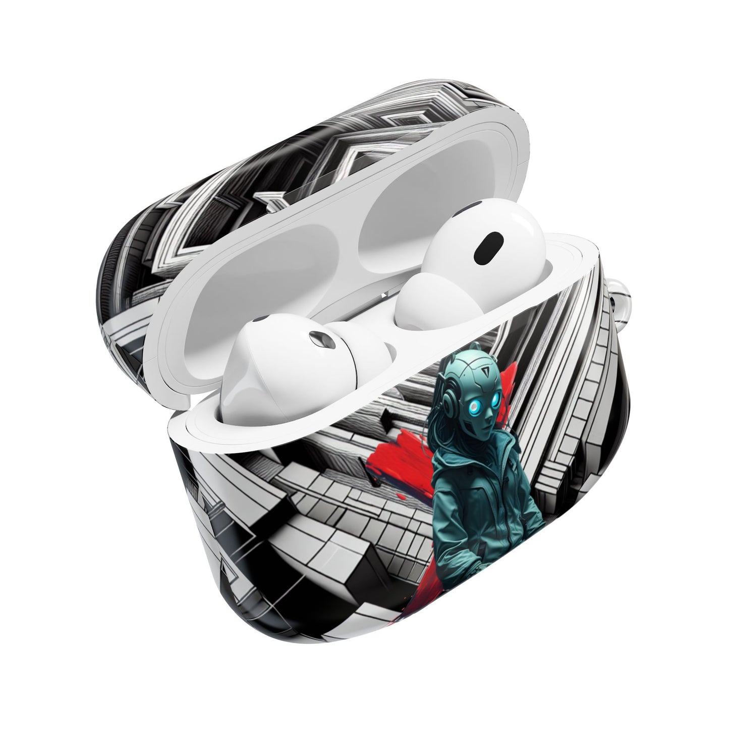 Urban Graffiti Cyber AirPod Case, Unique AirPods Cover, Stylish Gadget Accessory, Tech Gift for Him/Her, Music Lover's Protection