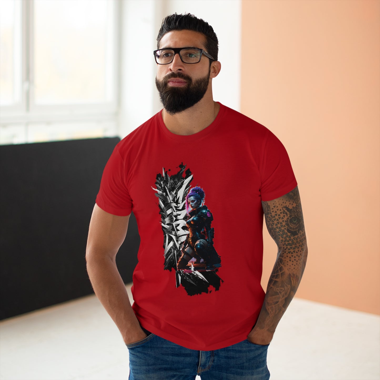 Unisex Graphic T-Shirt Featuring Bold Illustration, Streetwear Style Tee, Trendy Casual Wear, Perfect Gift for Graphic Art Lovers