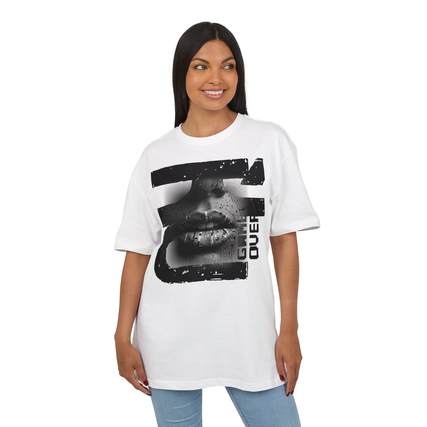 Gamer Unisex Oversized Tee - Game Over Graphic Tee