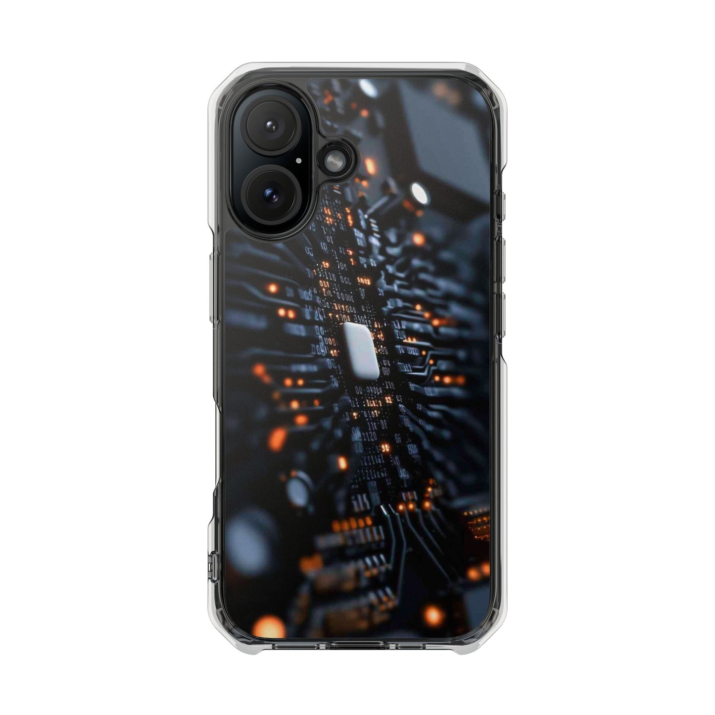 Magnetic Clear Impact Phone Case - Tech-Inspired Design, Perfect for Gadget Lovers, Birthday Gift, Tech Accessories, Durable Protection