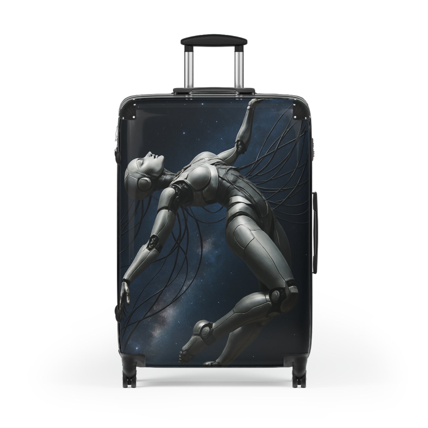 Cosmic Art Suitcase, Unique Travel Luggage, Starry Night Carry-On, Sci-Fi Baggage, Geeky Gift for Travelers