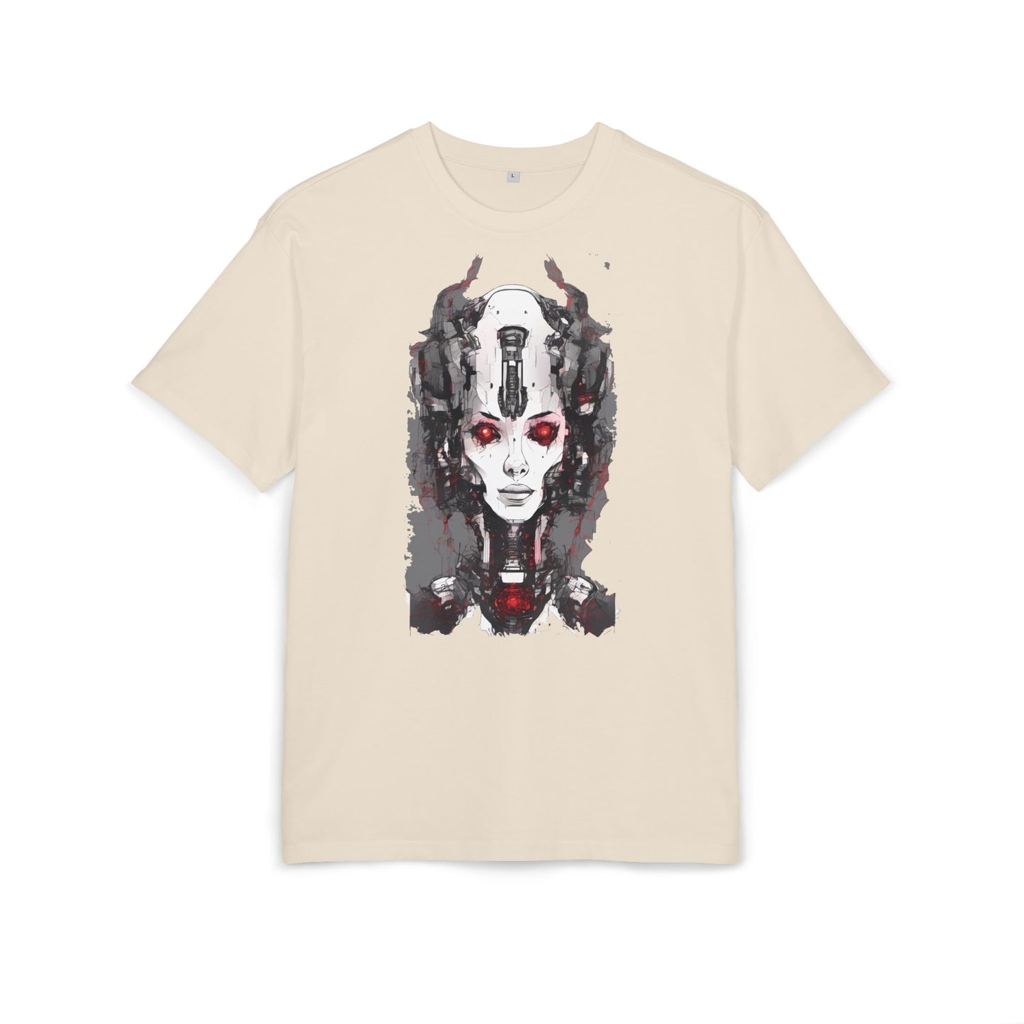 Futuristic Graphic Tee, Unique Oversized T-Shirt, Stylish Casual Wear, Perfect Gift for Art Lovers, Bold Design for Teens