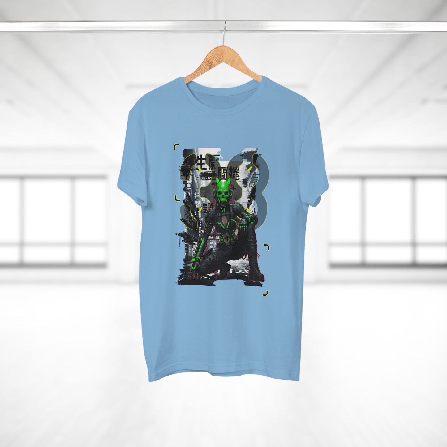 Cyberpunk Graphic Tee, Futuristic T-Shirt, Unisex Casual Wear, Unique Gift for Gamers, Trendy Streetwear, Sci-Fi Clothing
