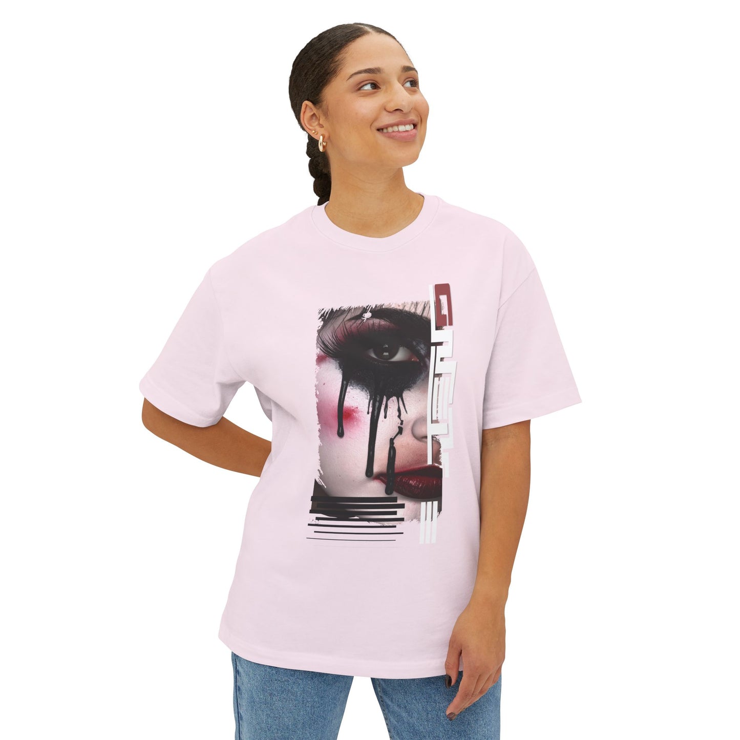 Artistic Oversized Tee - Bold Abstract Design, Streetwear, Casual Style, Unique Gift, Graphic Tee