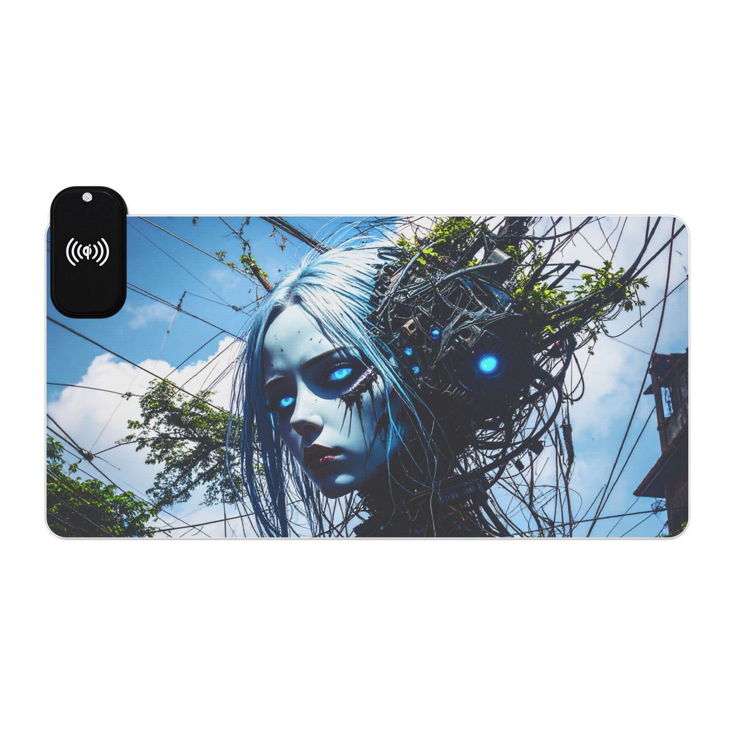 LED Gaming Mouse Pad with Wireless Charging Station - Perfect for Gamers, High-Tech Desk Accessory, Unique Gift for Tech Lovers