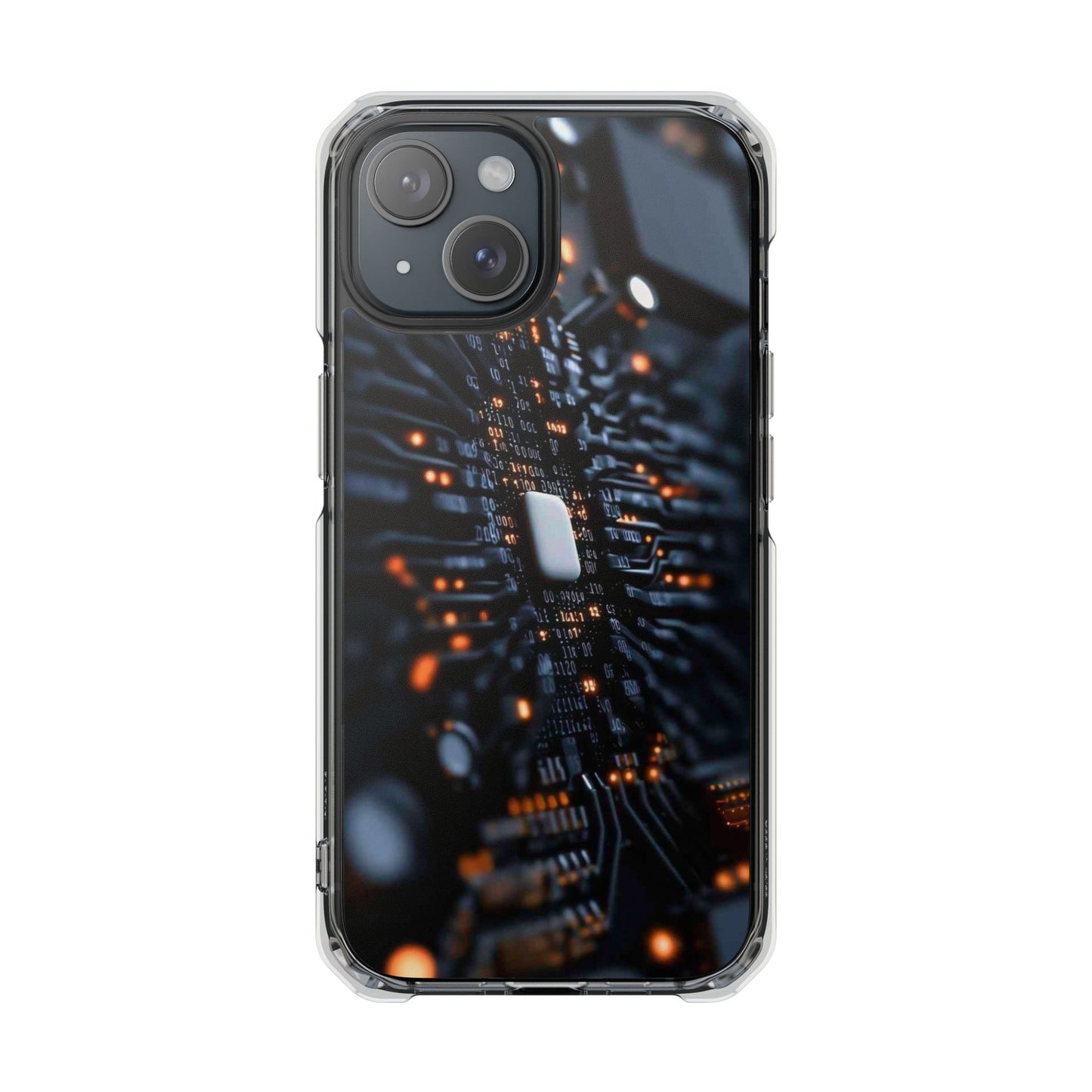 Magnetic Clear Impact Phone Case - Tech-Inspired Design, Perfect for Gadget Lovers, Birthday Gift, Tech Accessories, Durable Protection