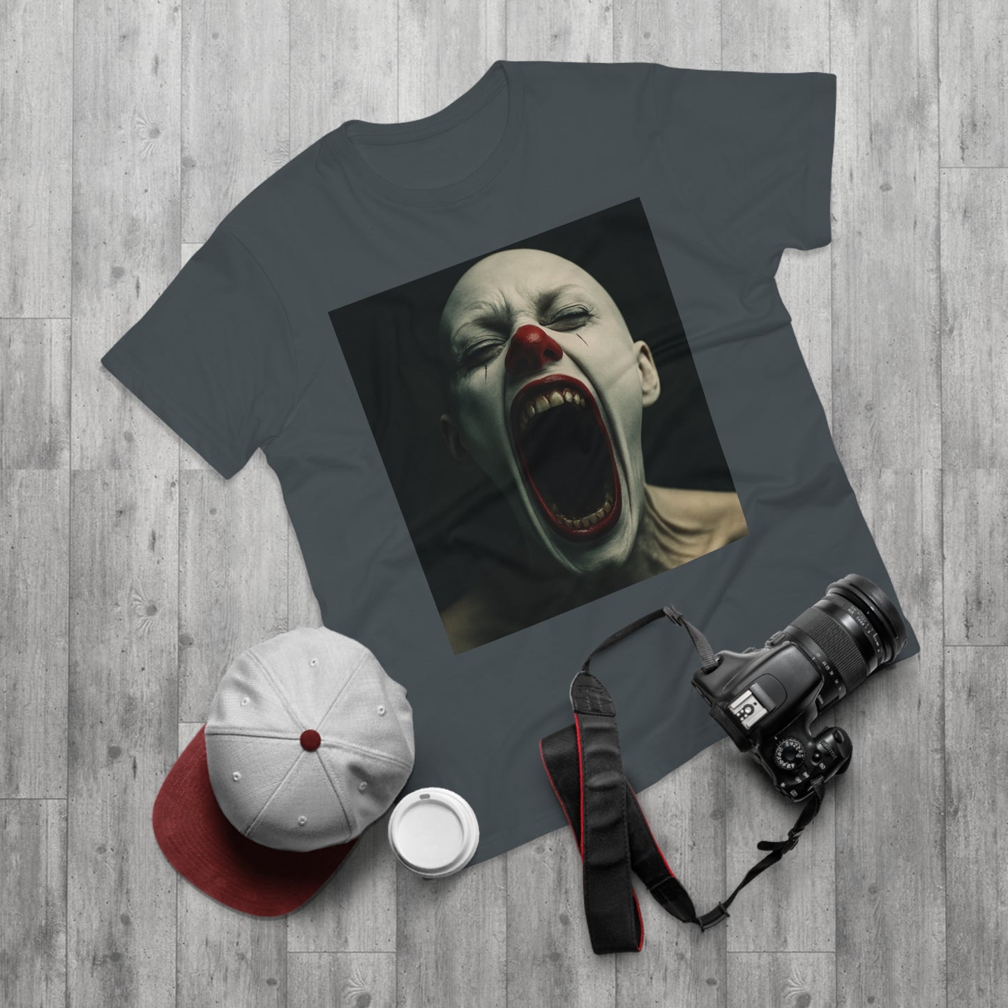 Creepy Clown Graphic T-Shirt, Scary Shirt for Halloween, Horror Movie Fans, Unique Gift for Him, Unisex Casual Wear