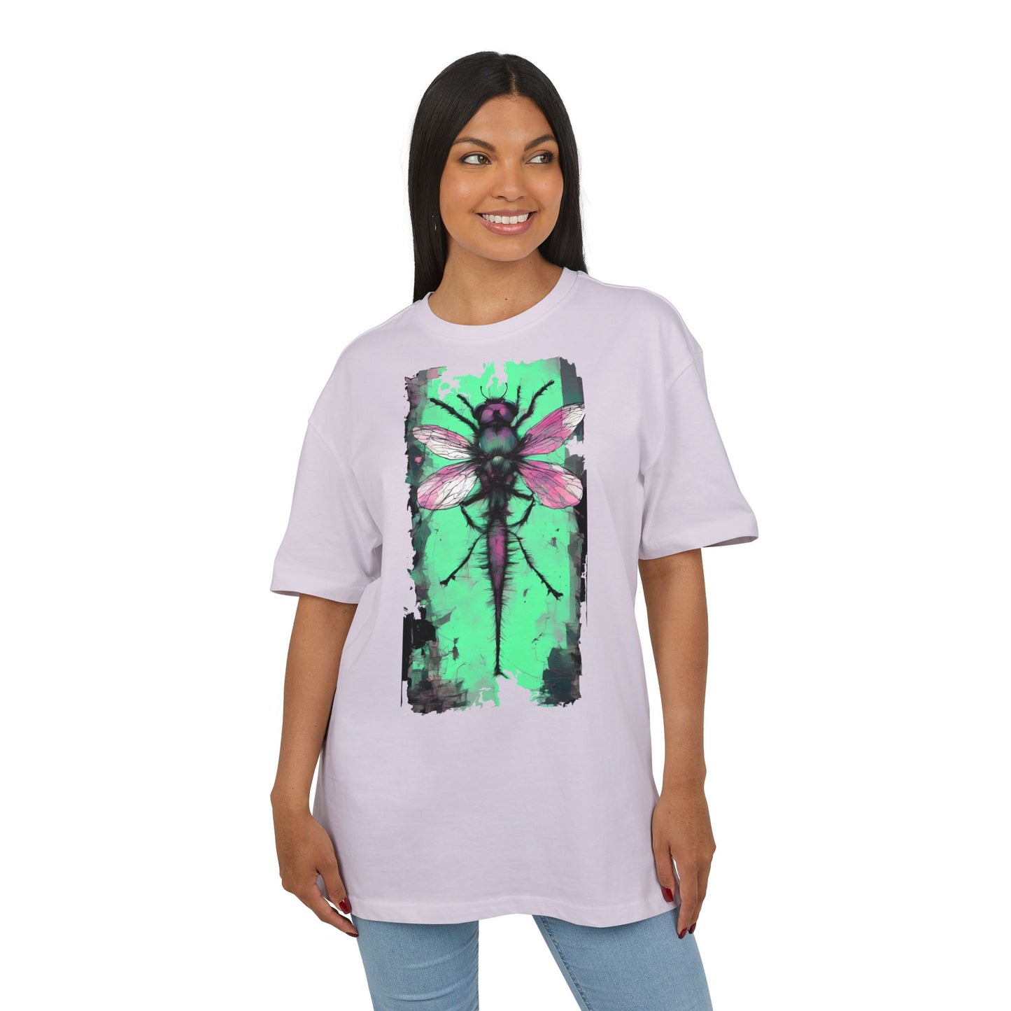 Botanical Dragonfly Tee - Nature-Inspired Unisex Oversized Shirt, Boho Style, Eco-Friendly Gift, Relaxed Summer Top, Unique Graphic Tee