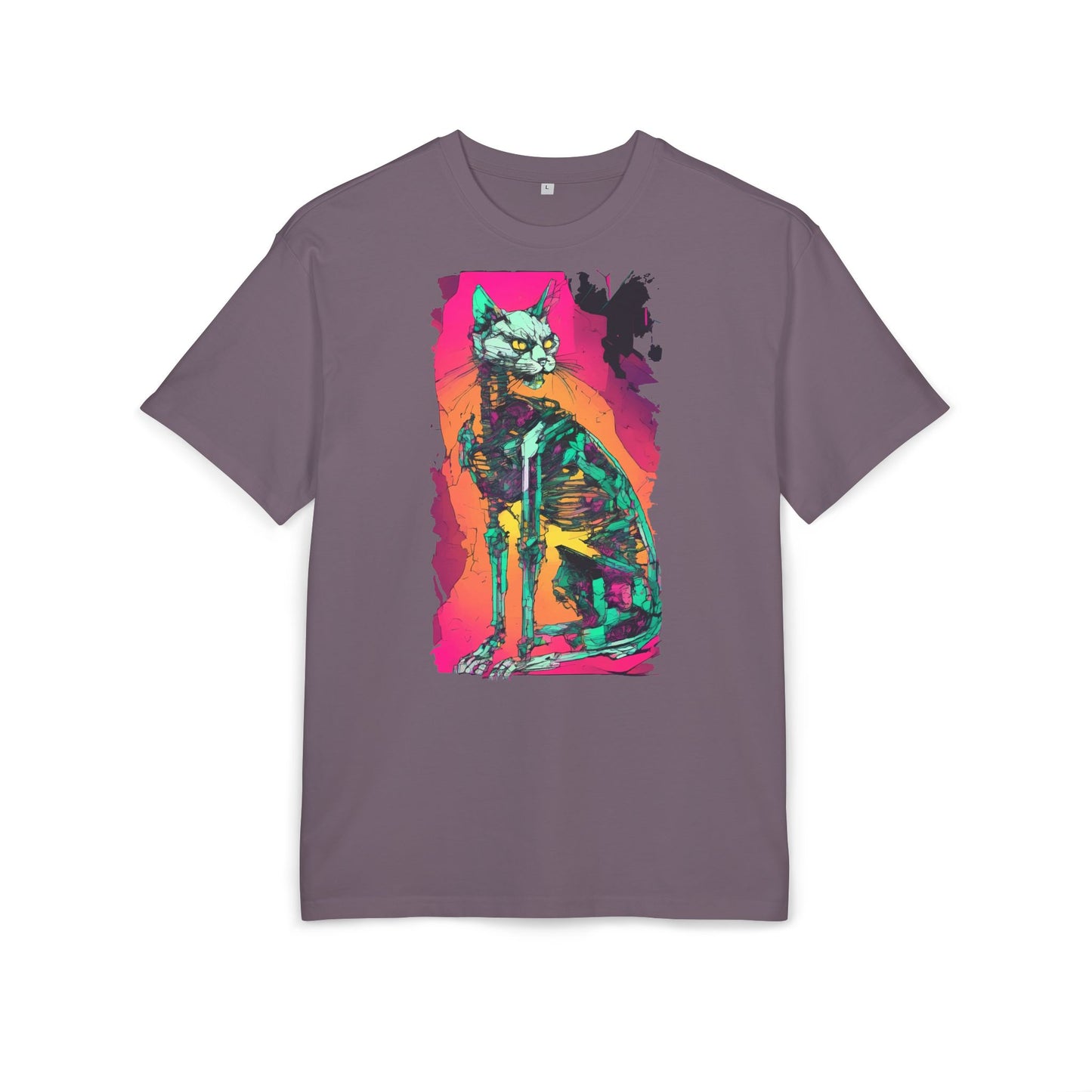 Vibrant Cat Art Tee, Unisex Oversized T-Shirt, Colorful Pet Lover Gift, Unique Graphic Shirt, Casual Everyday Wear