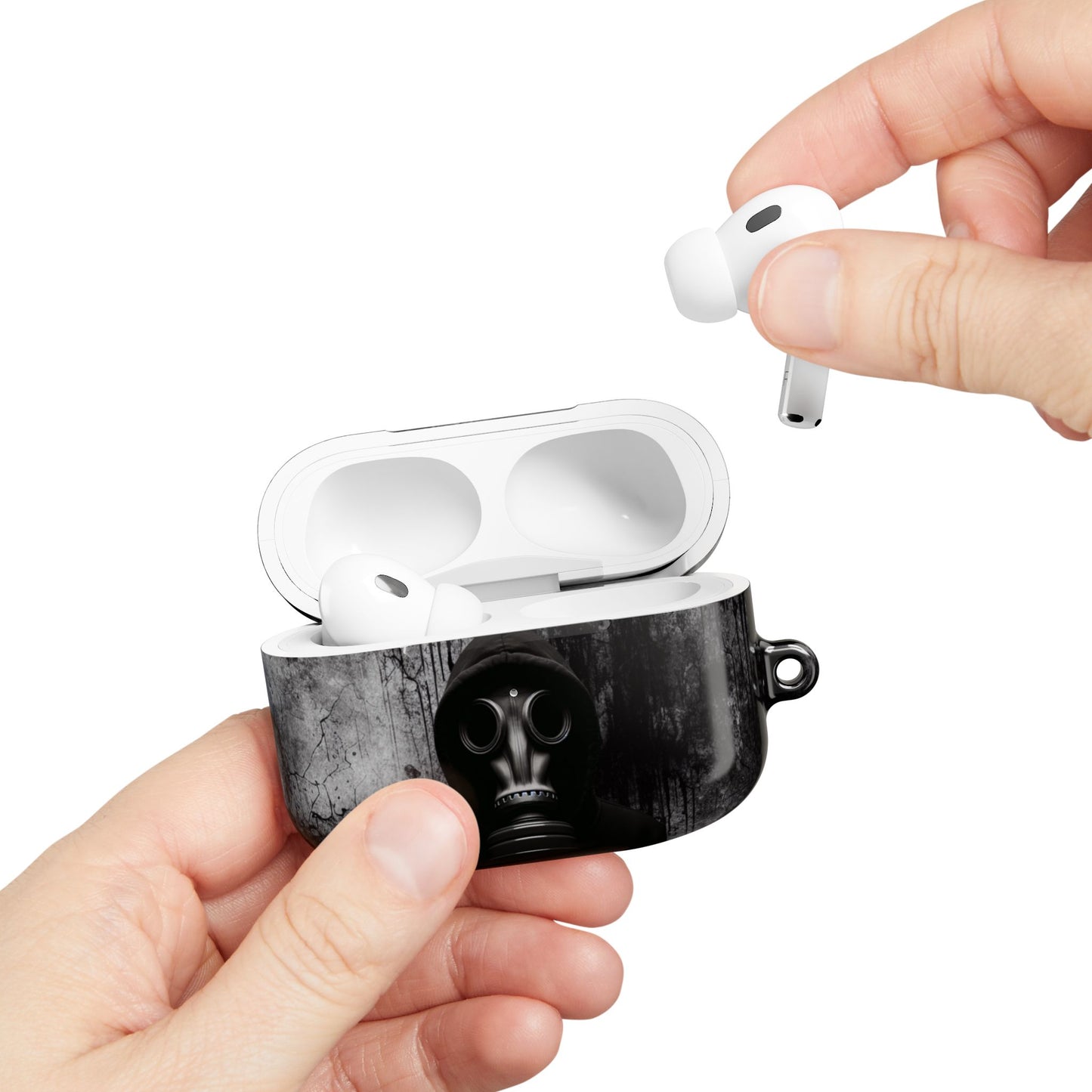 Gritty AirPod Cases - Urban Style, Tech Accessories, Music Lover Gift, Black & Gray Aesthetic, Unique Earbud Cases, Trendy Tech Gear