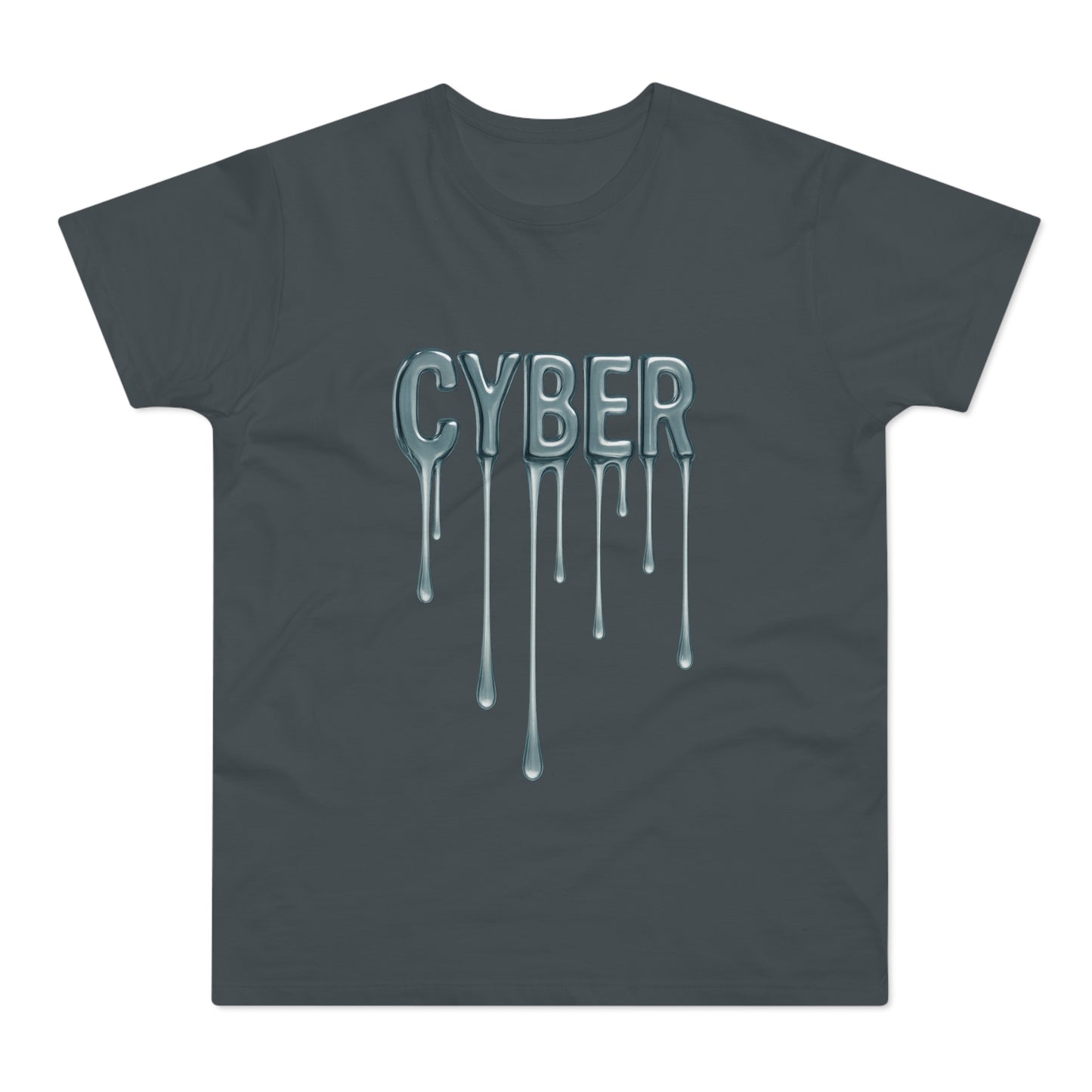 Cool Drippy Cyber T-Shirt, Unisex Graphic Tee, Casual Wear, Tech Enthusiast Gift, Trendy Streetwear for All Occasions