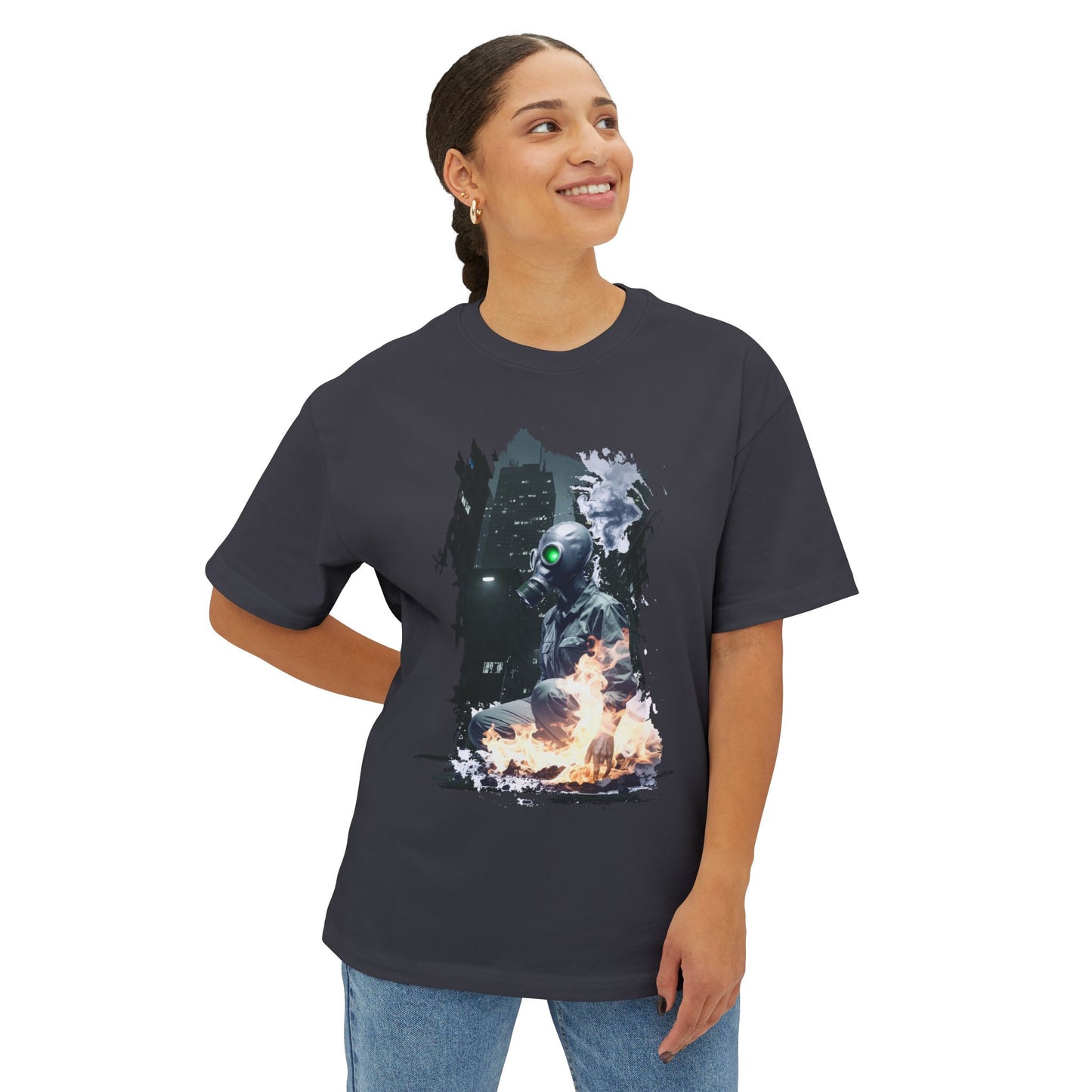 Cool Graffiti Monster Tee, Unisex Boxy T-Shirt, Streetwear Fashion, Graphic Tee, Unique Urban Style