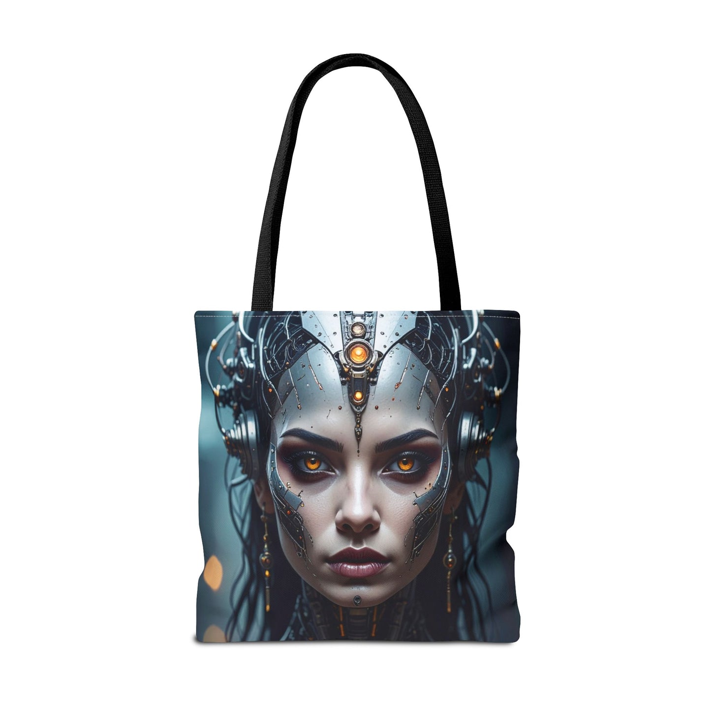 Futuristic Art Tote Bag, Cyberpunk Purse, Unique Shopping Bag, Sci-Fi Style Handbag, Statement Accessory for Geeks