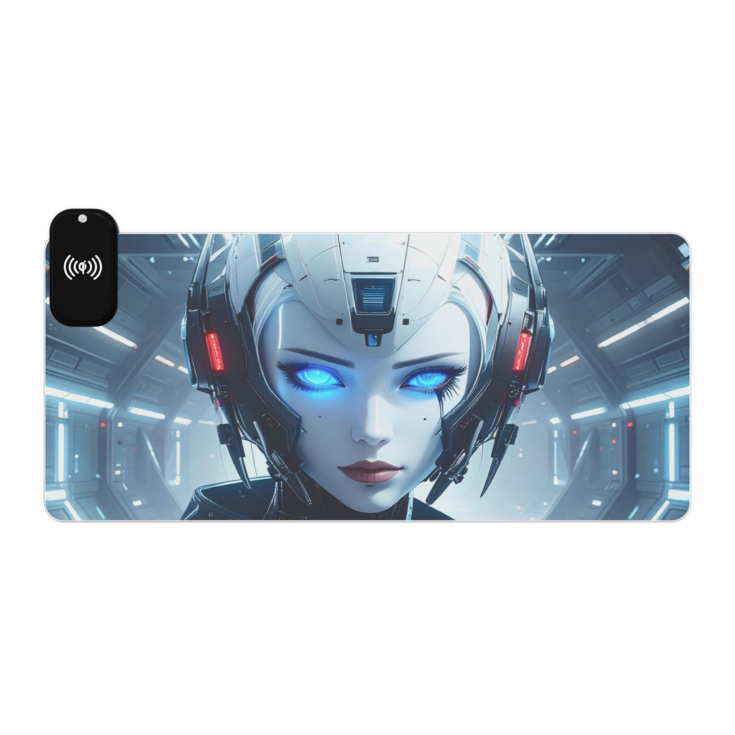 RGB LED Gaming Mouse Pad with Wireless Charging, Perfect for Gamers, Desk Accessories, Unique Gift, Tech Enthusiasts, Modern Home Office