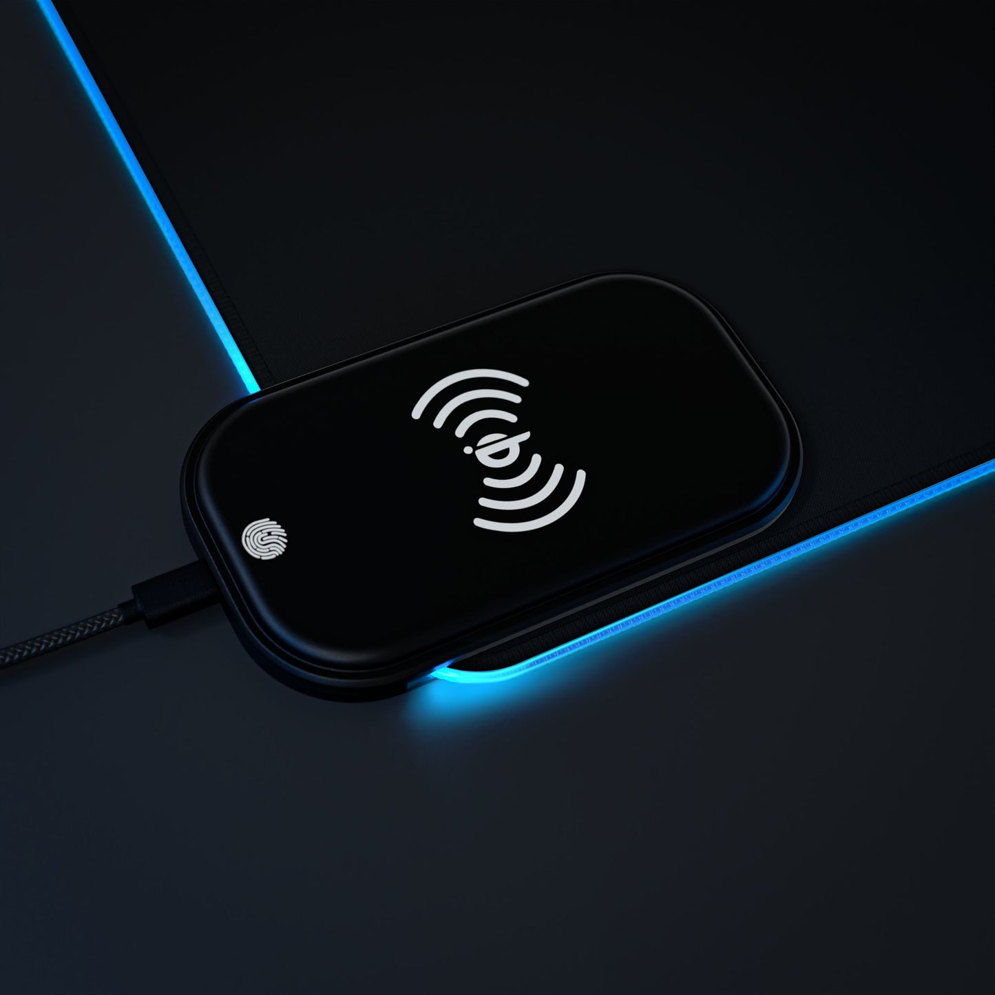 LED Gaming Mouse Pad, Wireless Charging, RGB Illuminated Desk Mat, Gamer Accessories, Office Desk Decor, Unique Gift for Gamers
