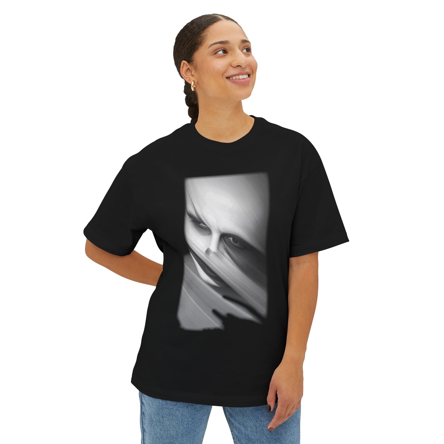 Artistic Unisex Oversized Tee, Trendy Streetwear Top, Graphic Tee for Casual Wear, Aesthetic Gift for Art Lovers, Fashion Statement Shirt