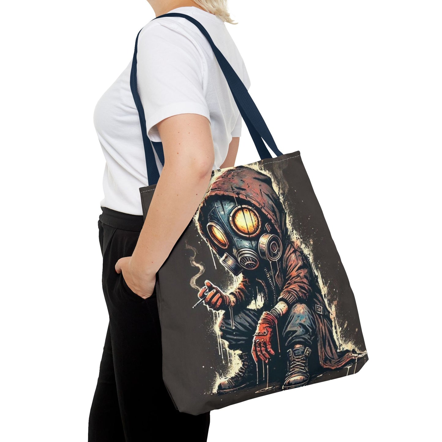 Gothic Tote Bag, Unique AOP Tote, Artful Shopping Bag, Edgy Gift for Her, Trendy Eco-Friendly Tote, Halloween Accessory